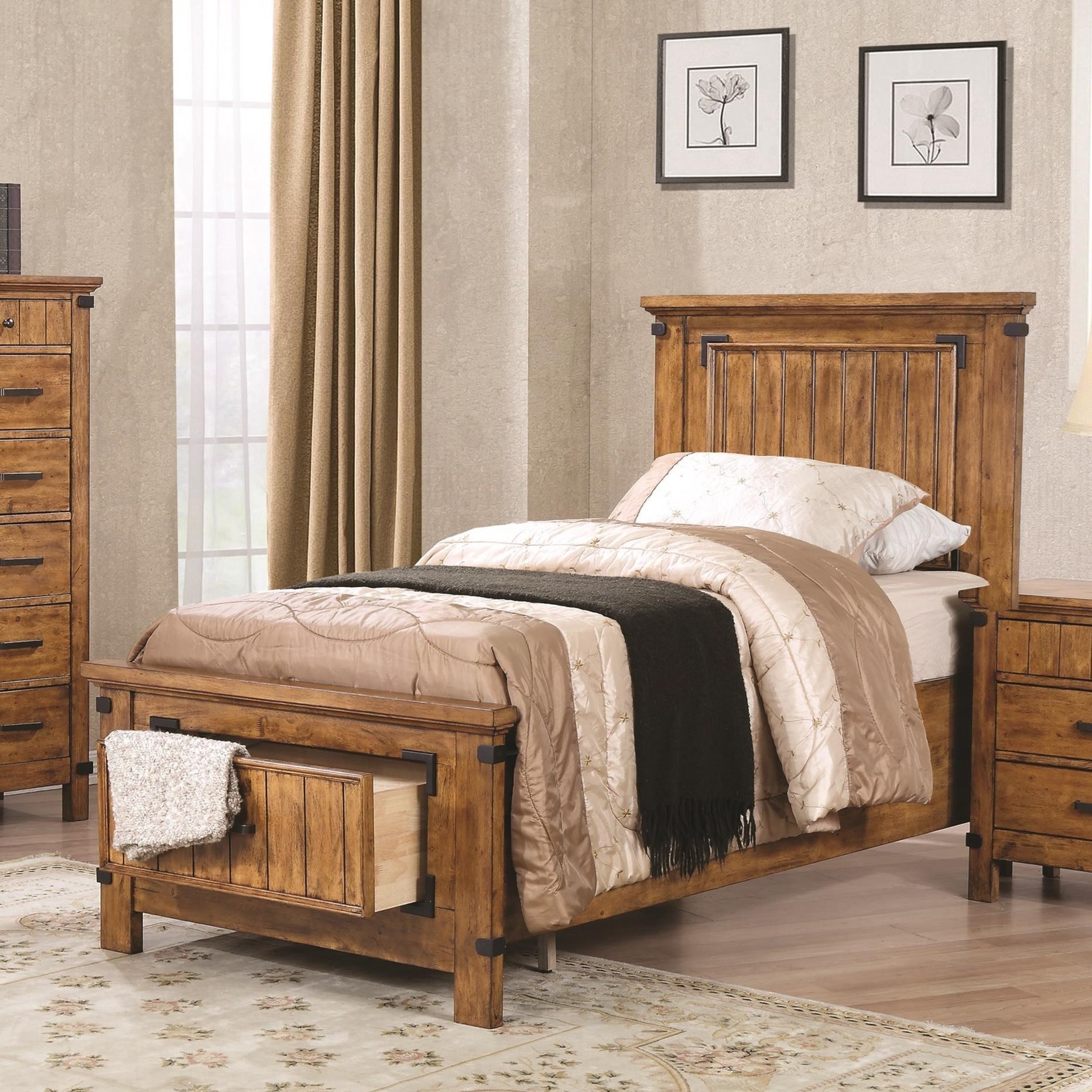 Coaster Brenner Twin Storage Bed with Dovetail Drawer A1 Furniture