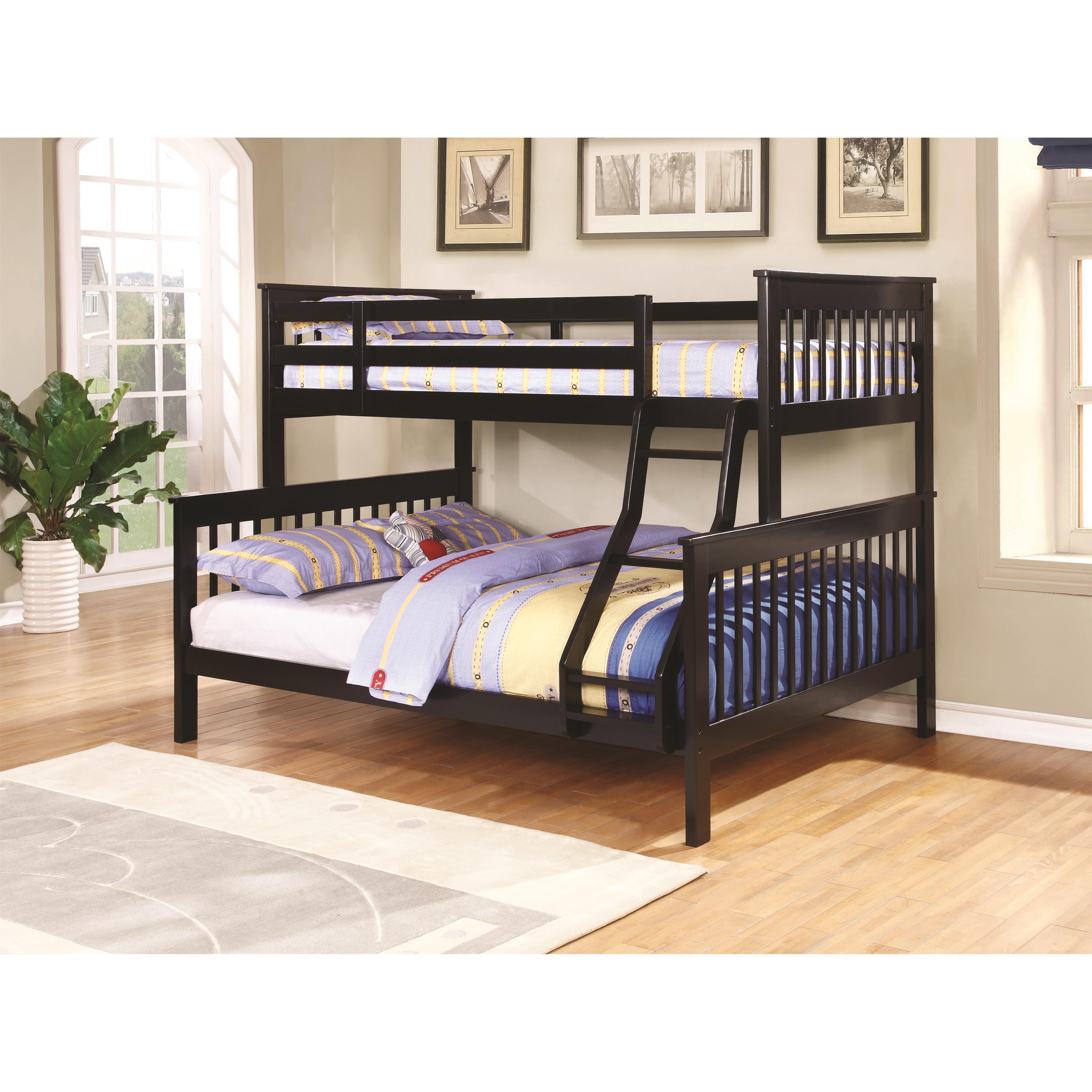 Coaster Bunks Traditional Twin over Full Bunk Bed A1 Furniture