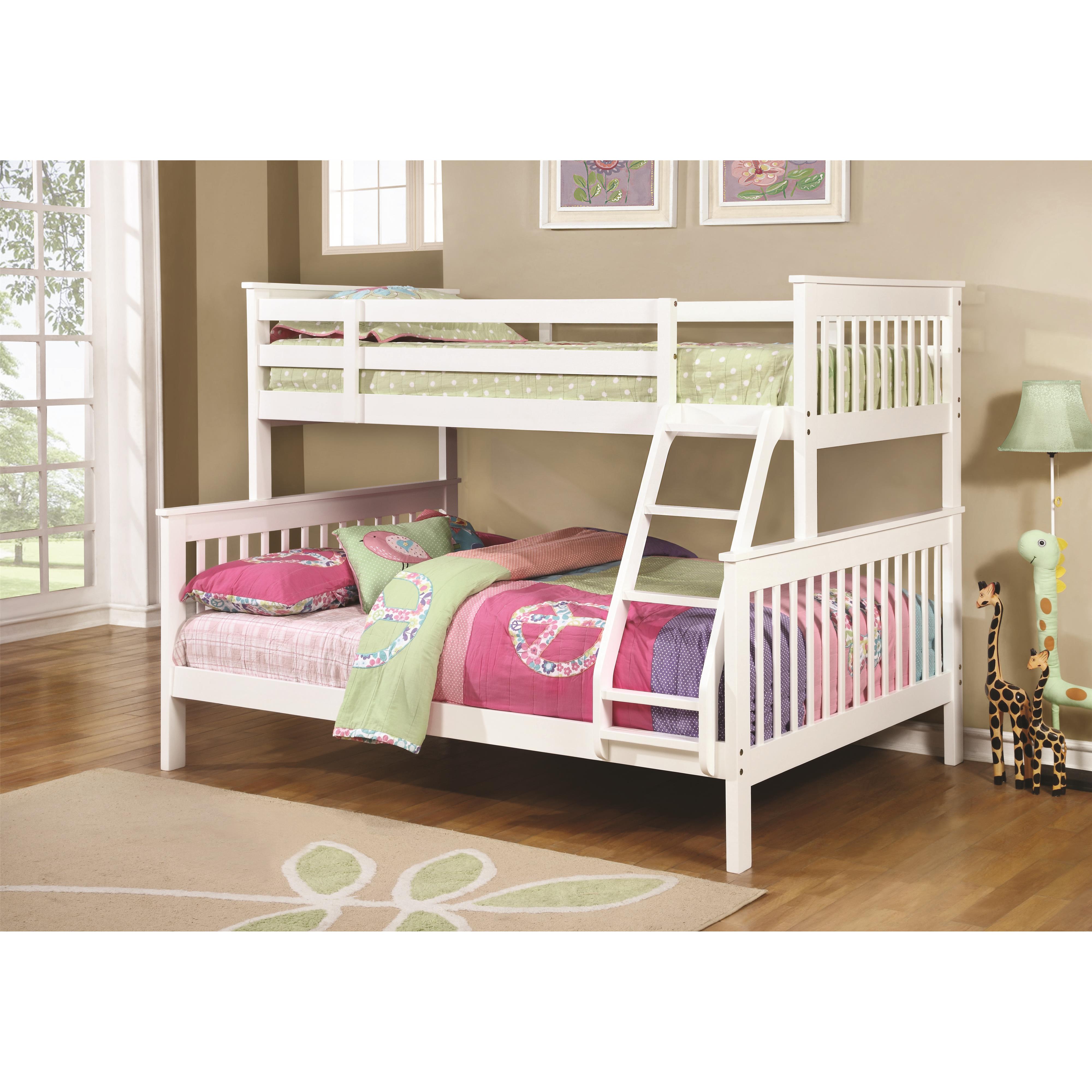 Coaster Bunks Traditional Twin over Full Bunk Bed A1 Furniture