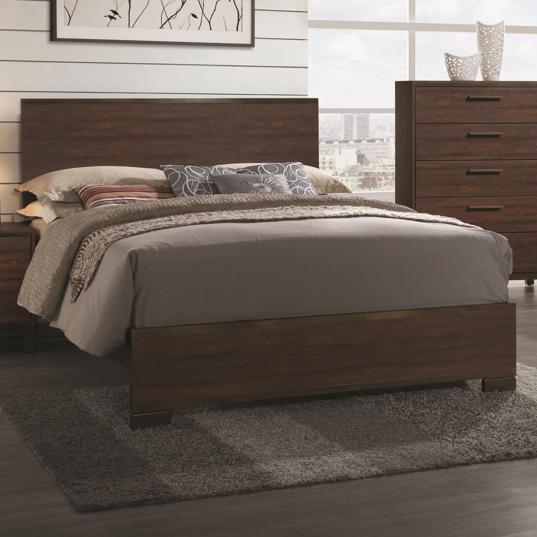 Coaster Edmonton 204351Q Queen Bed with Wood Headboard Del Sol