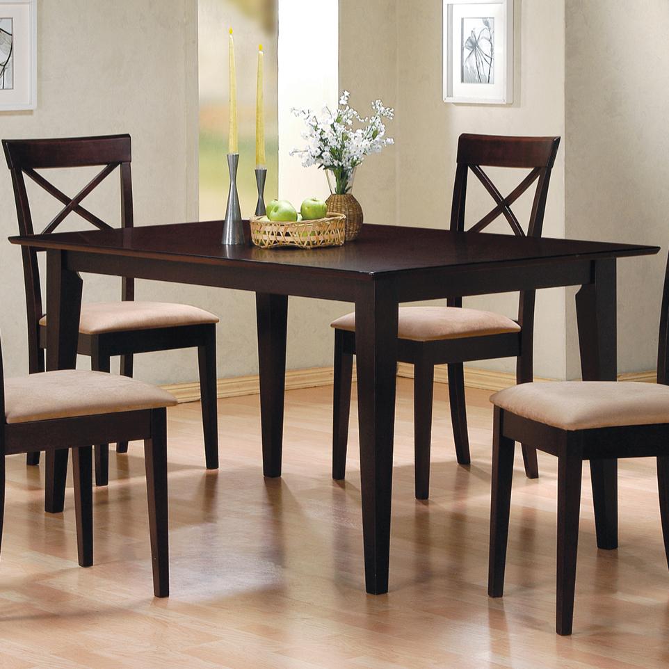 Coaster Mix & Match Rectangle Leg Dining Table Value City Furniture