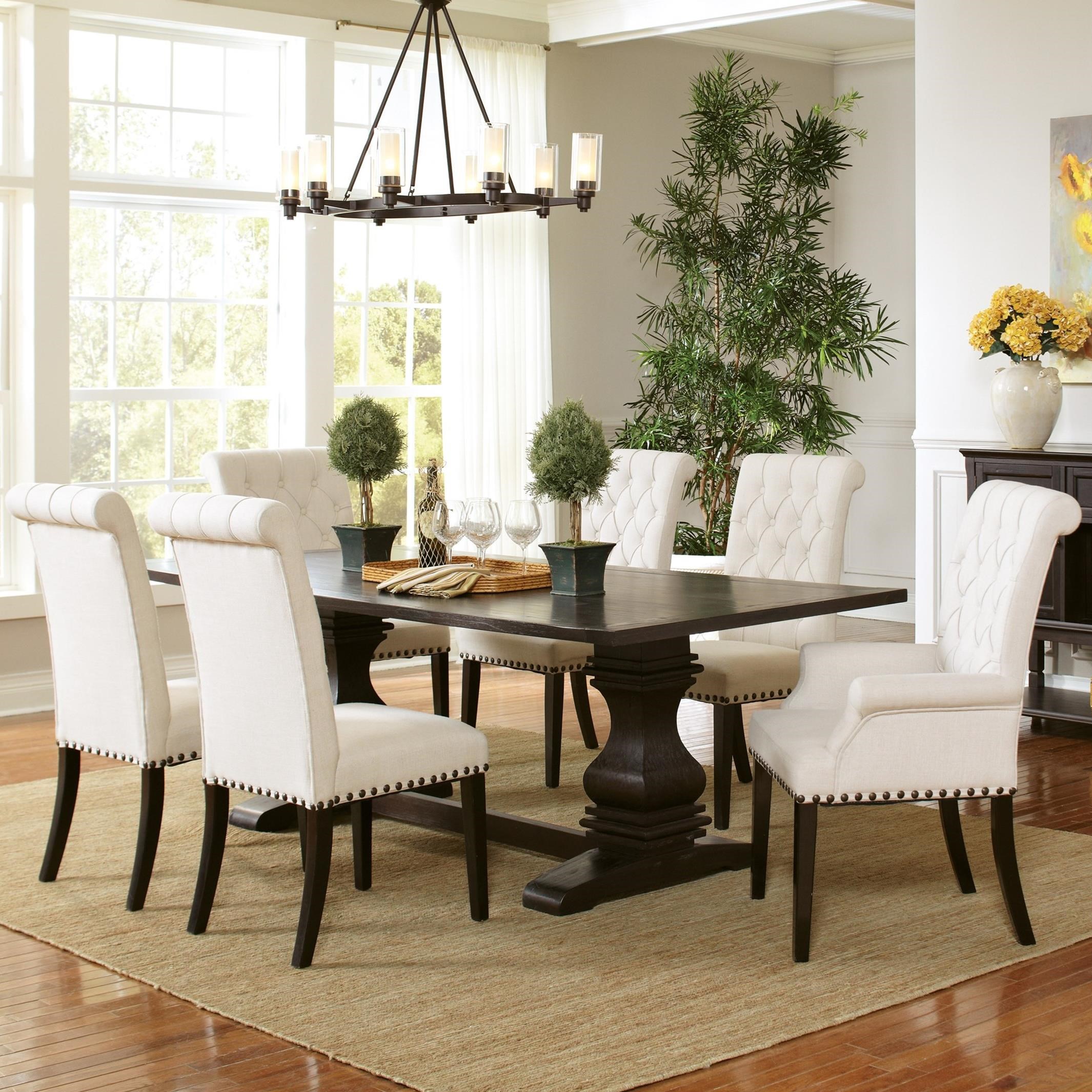 Coaster Parkins Pedestal Table and Chair Set Rife's Home Furniture