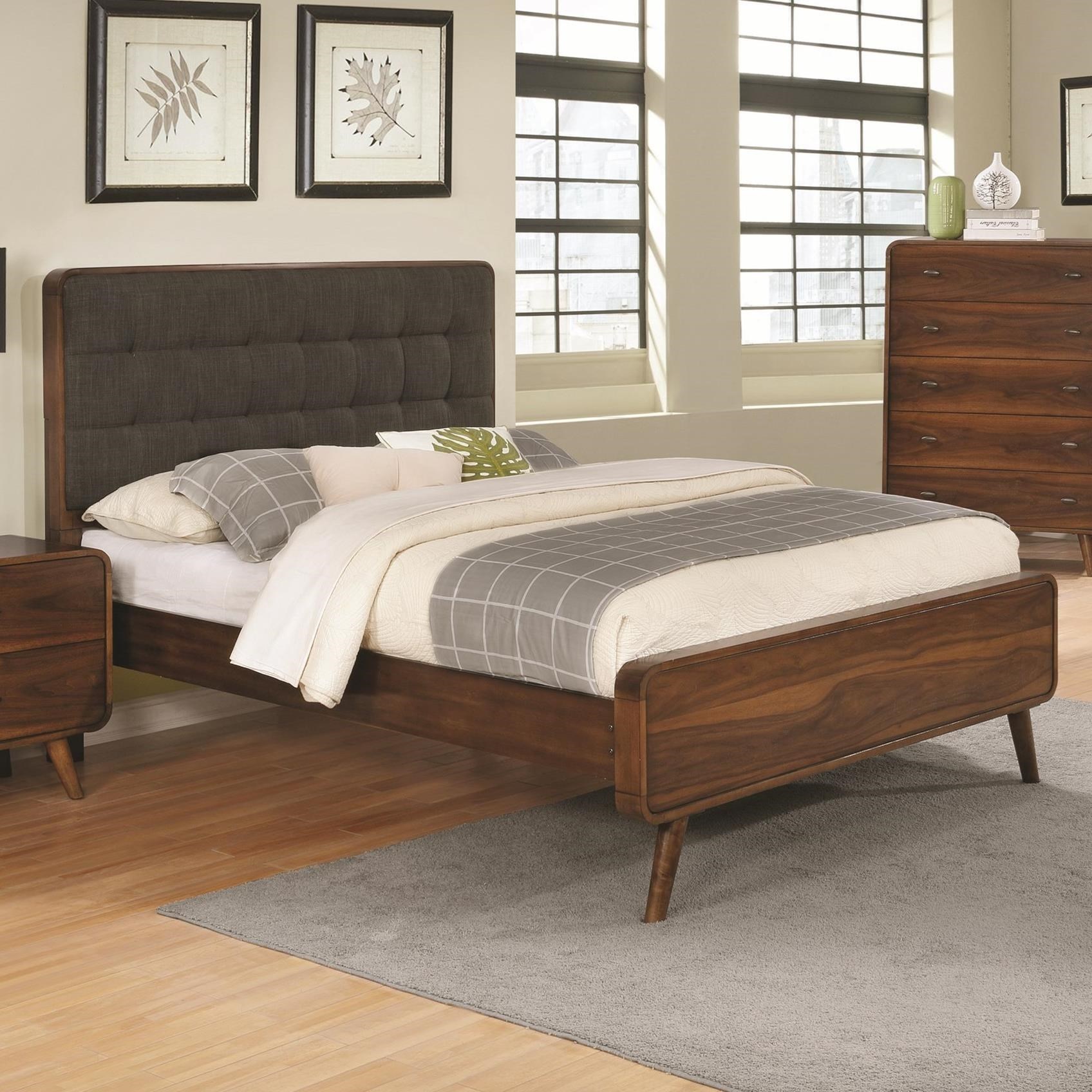 Coaster Robyn California King Bed with Tufted Upholstered Headboard