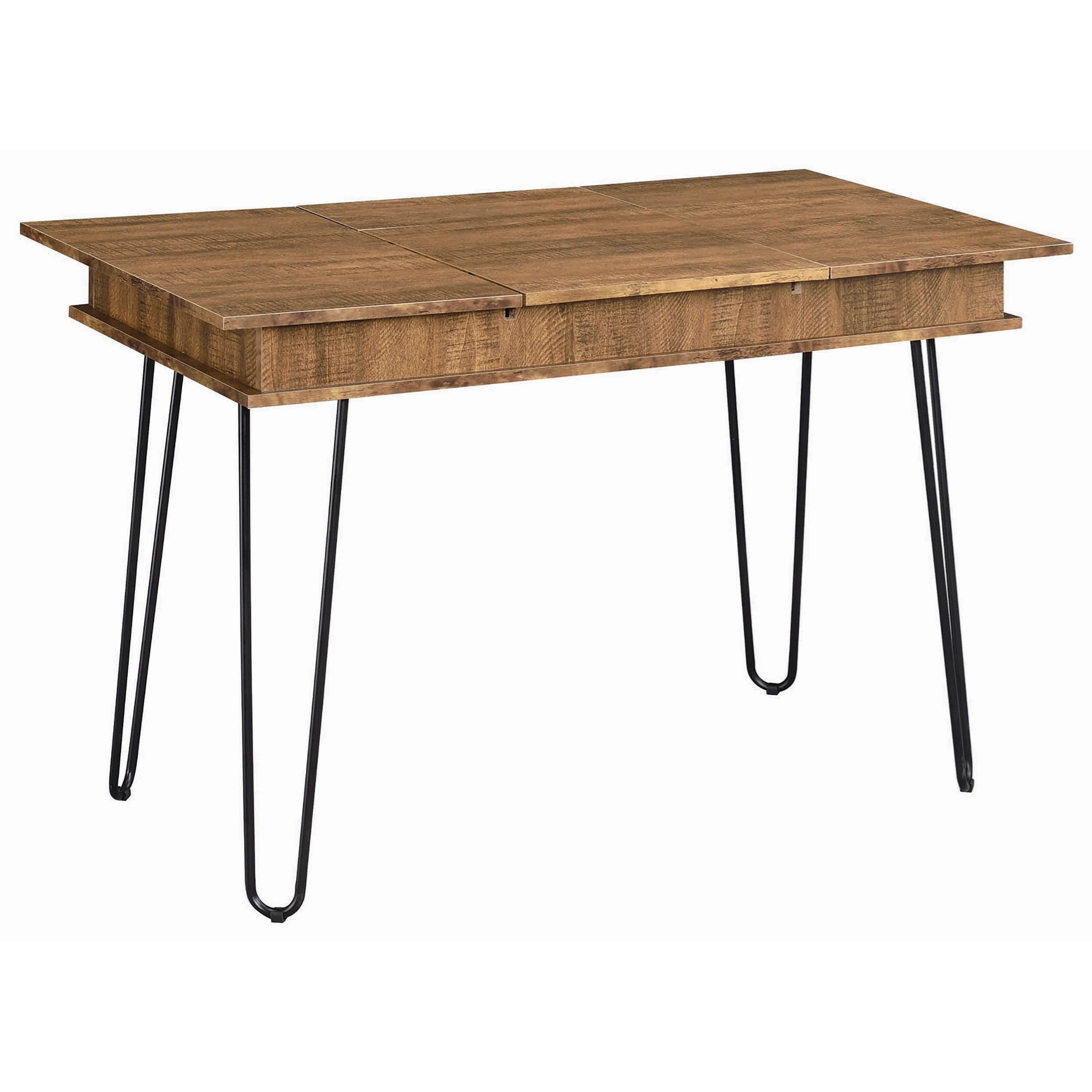 Coaster Sheeran Industrial Table Desk with Hairpin Legs and AC / USB Outlets Suburban