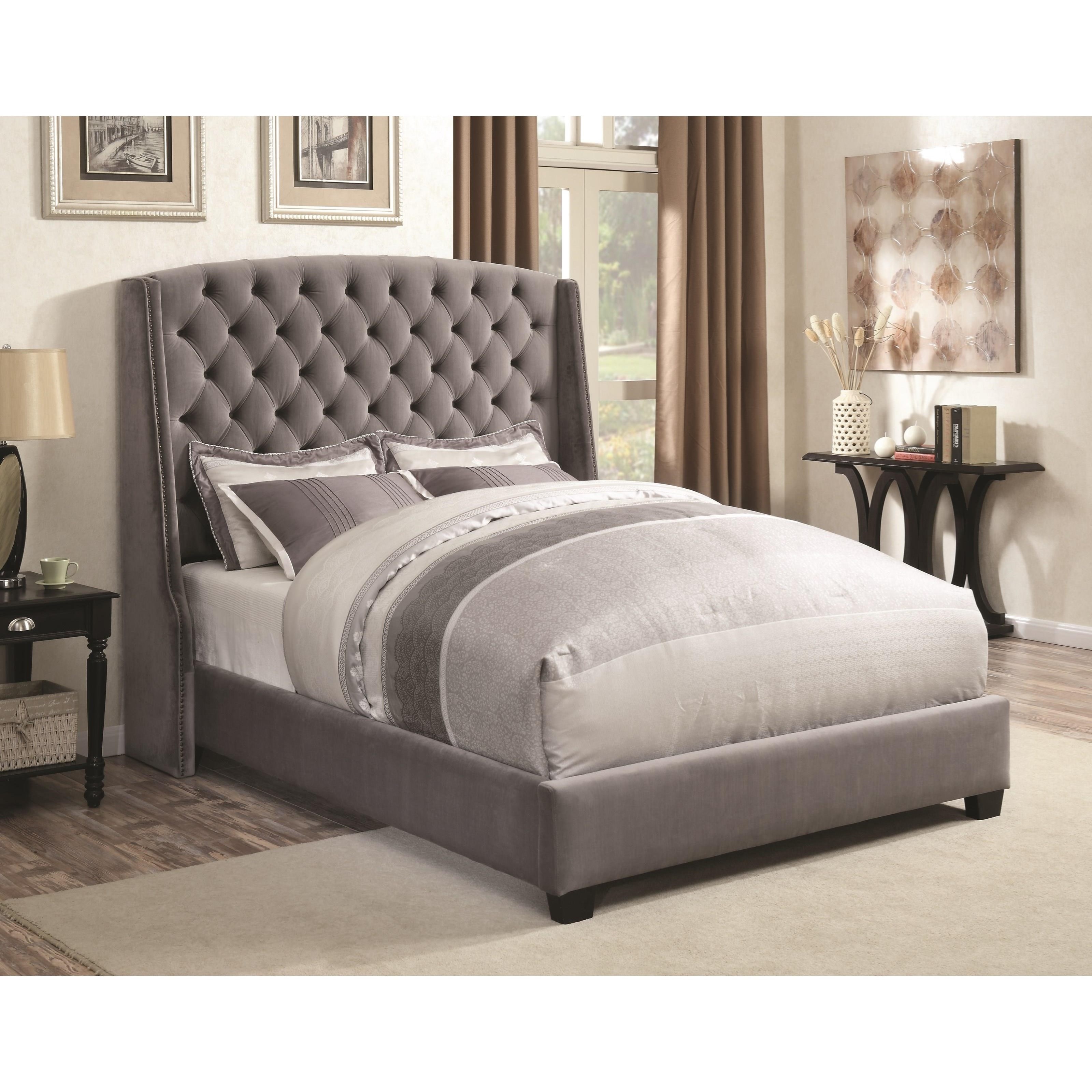 Coaster Upholstered Beds 300515Q Pissarro Wingback Upholstered Queen