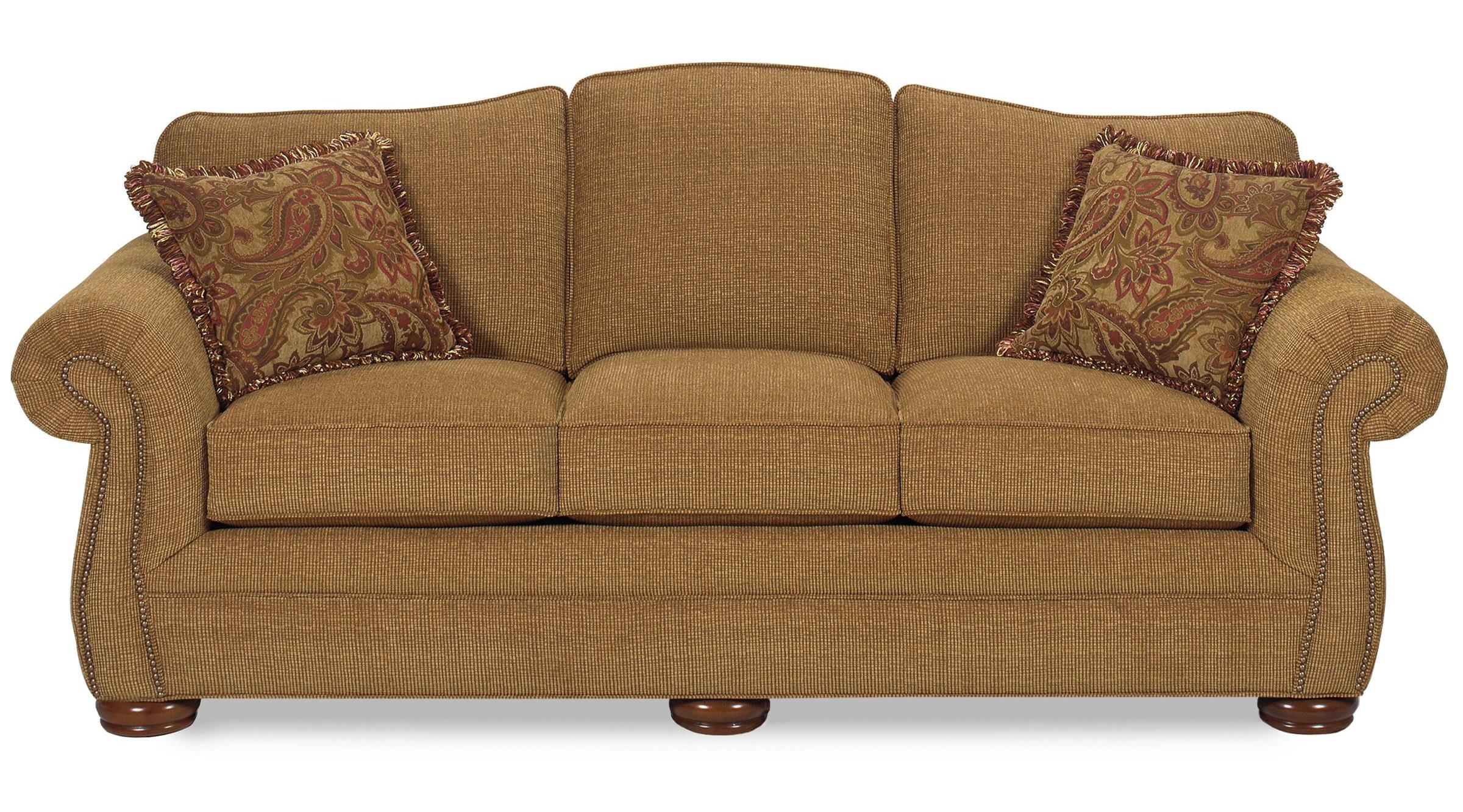 Craftmaster 2675 Camelback Sofa with Regular Brass Nails AHFA Sofas