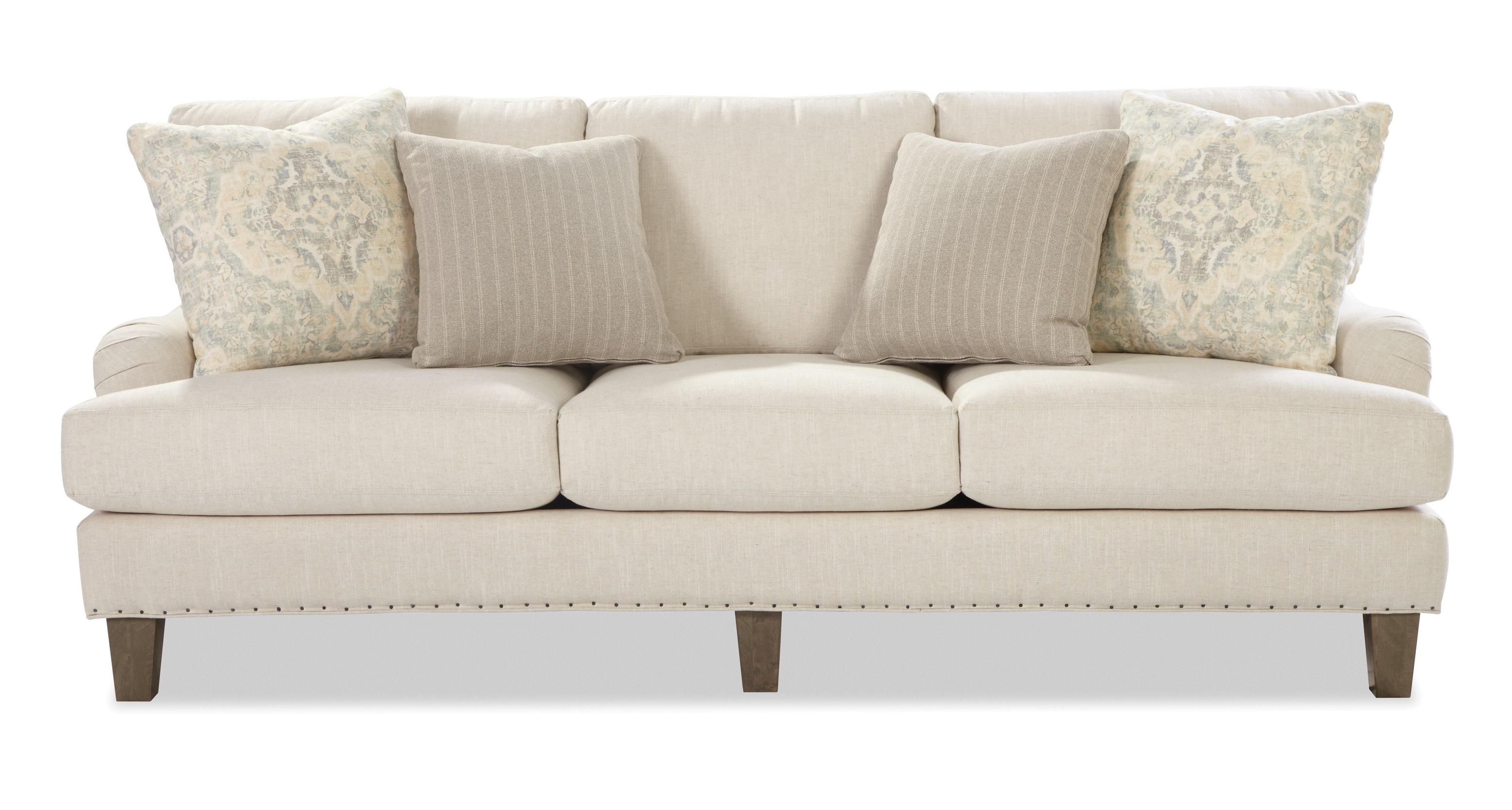 Craftmaster Ellie Transitional EnglishArm Sofa with Vintage Tack Trim