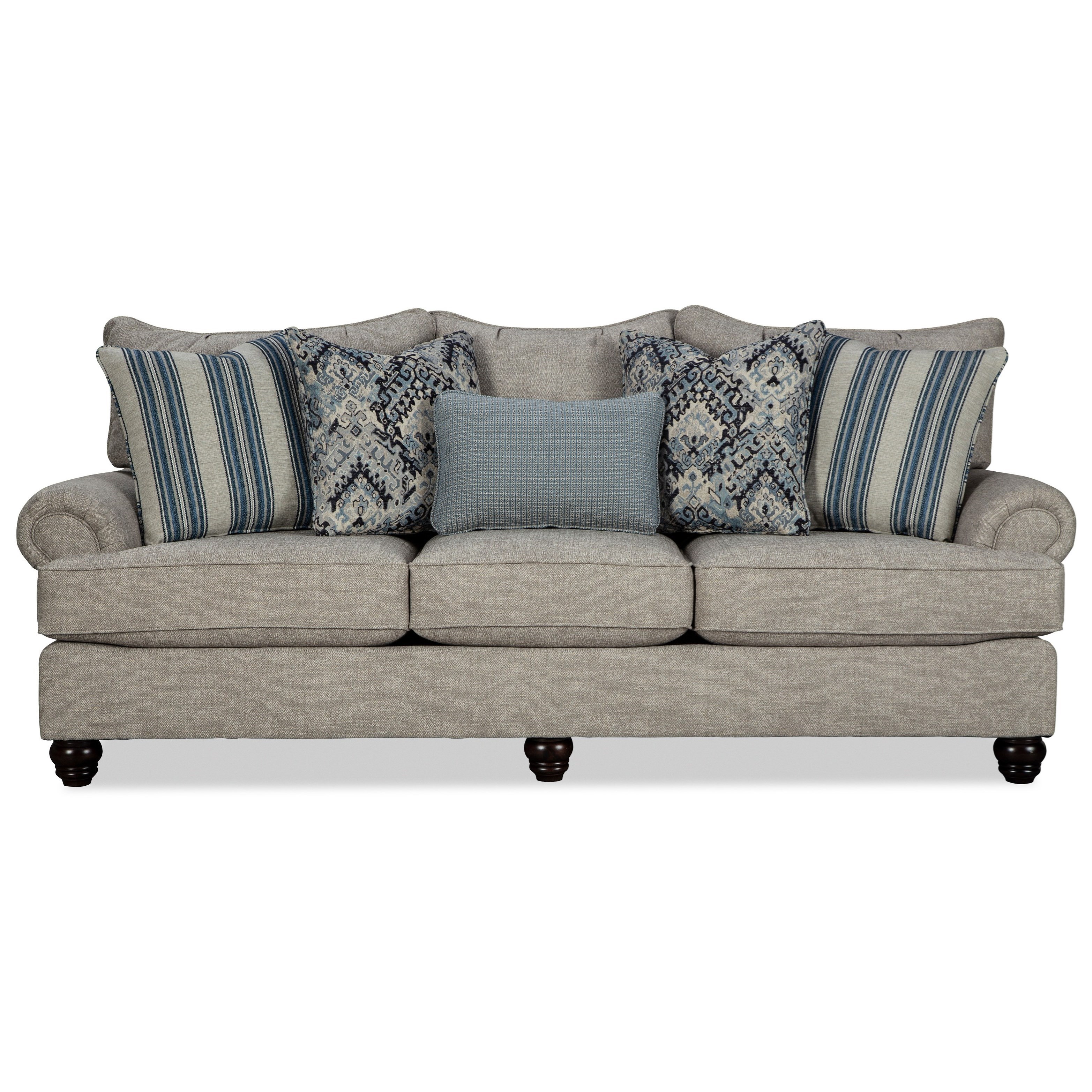 Hickorycraft 7970 Traditional Sofa with Exposed Wood Feet Howell