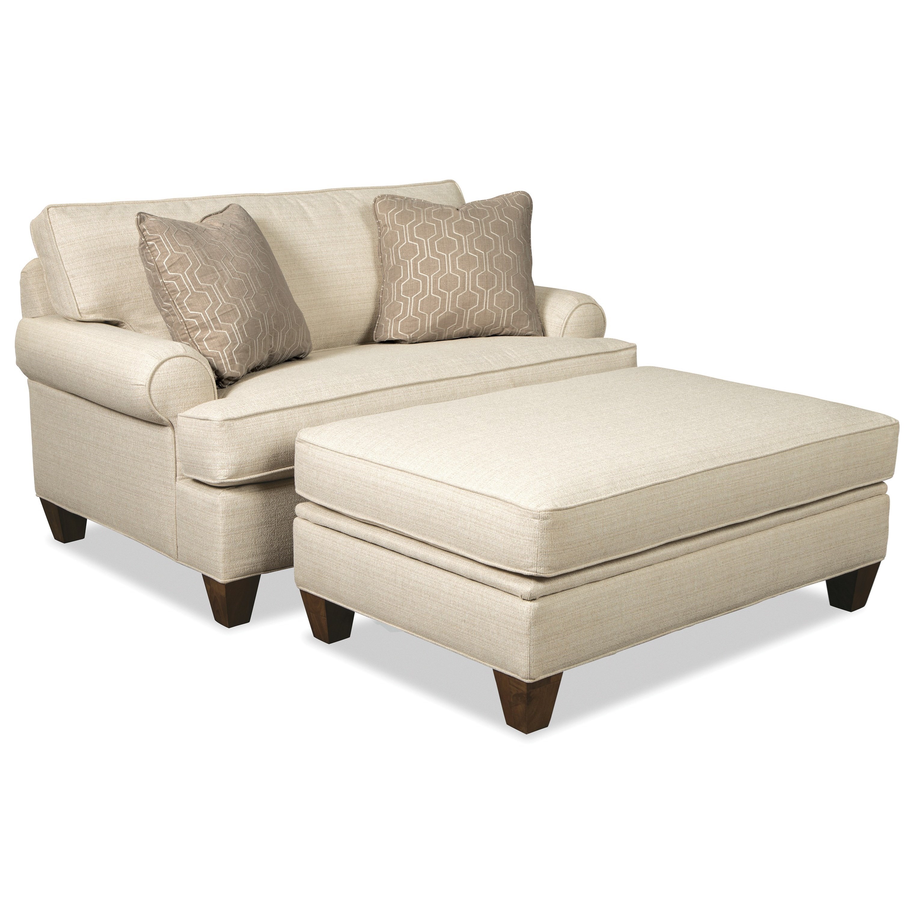 Twin Sleeper Chair & Ottoman Set