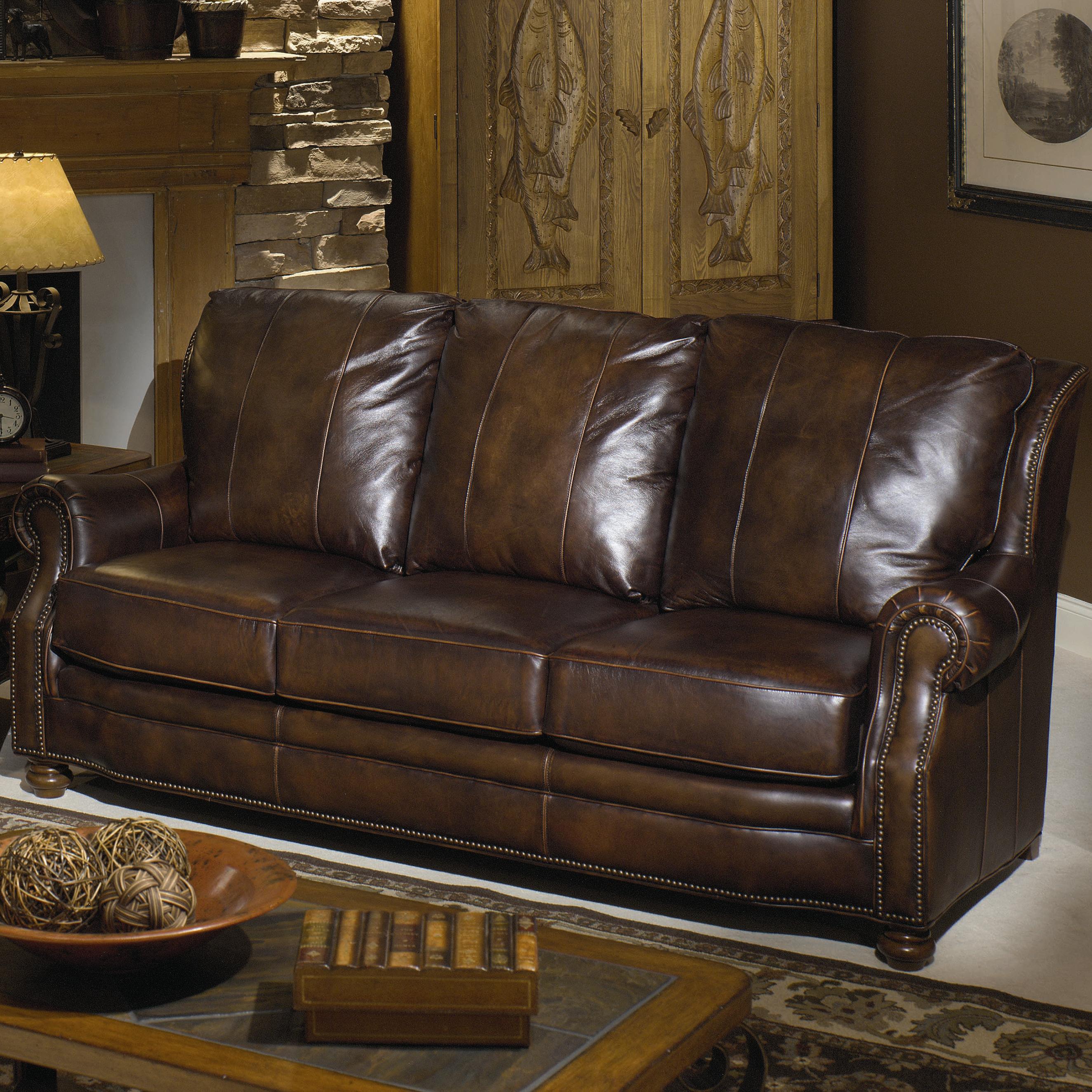 Luxury Traditional Leather Reclining sofa
