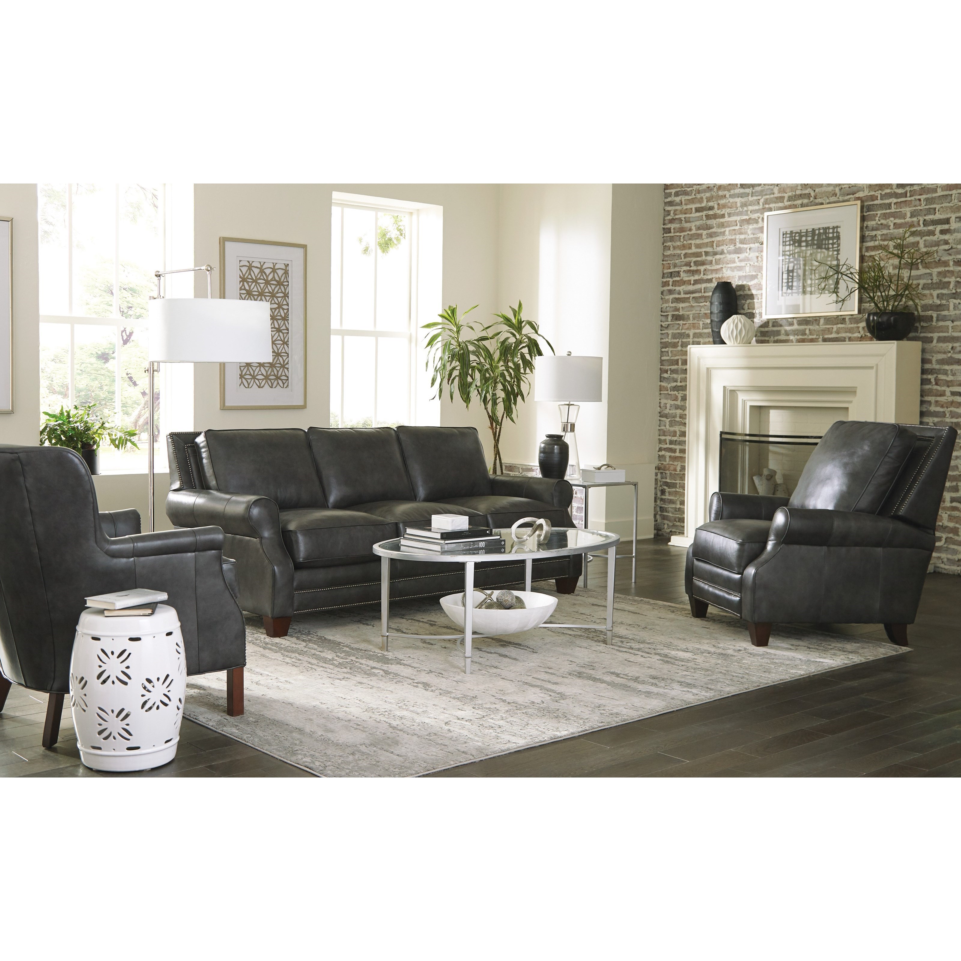 Hickory Craft L793550BD Leather Sofa Godby Home Furnishings Sofas