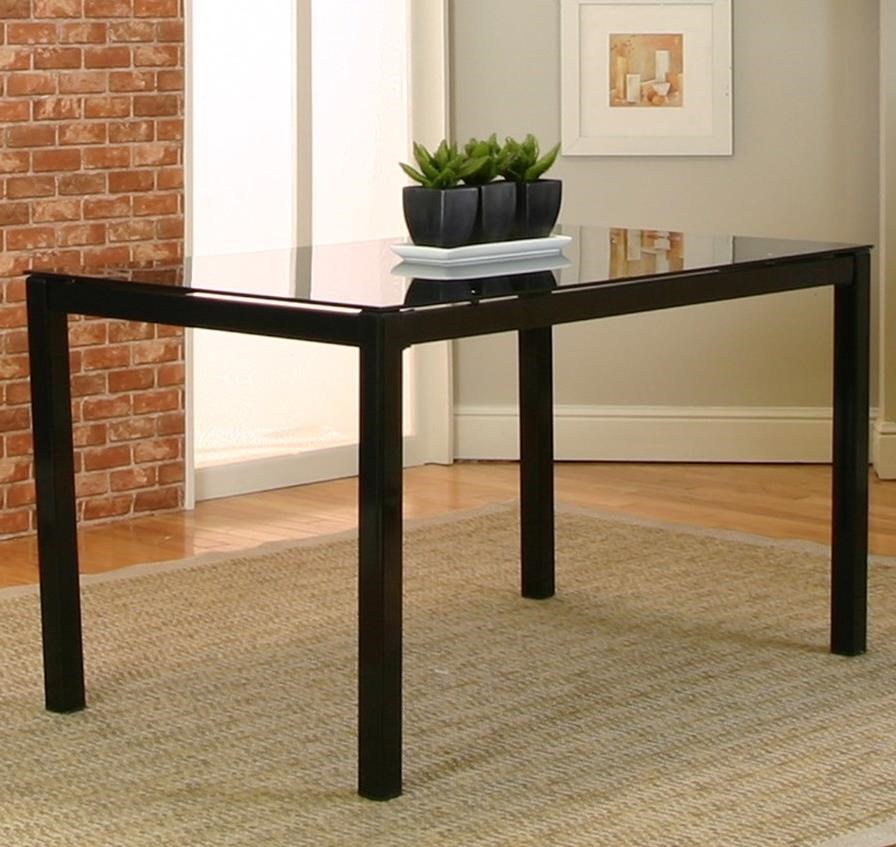 Cramco, Inc Como 92070-48+43 Contemporary Black Metal Table with Black