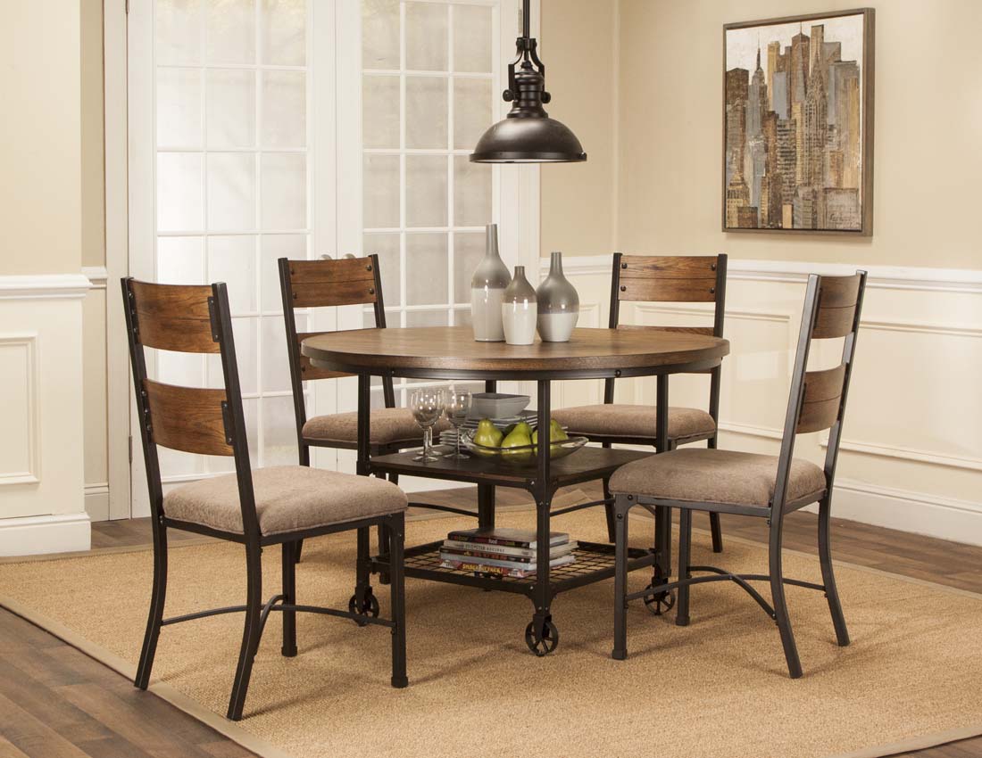 Cramco, Inc Craft W307566+4x01 5 Piece Metal and Wood Dining Set