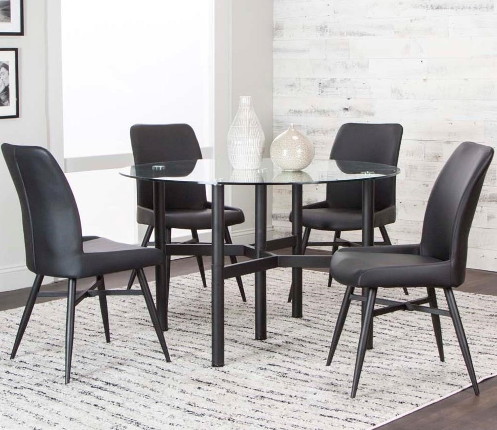 Cramco, Inc Lemans 5 Piece Kitchen Dining Set with Glass Table Value