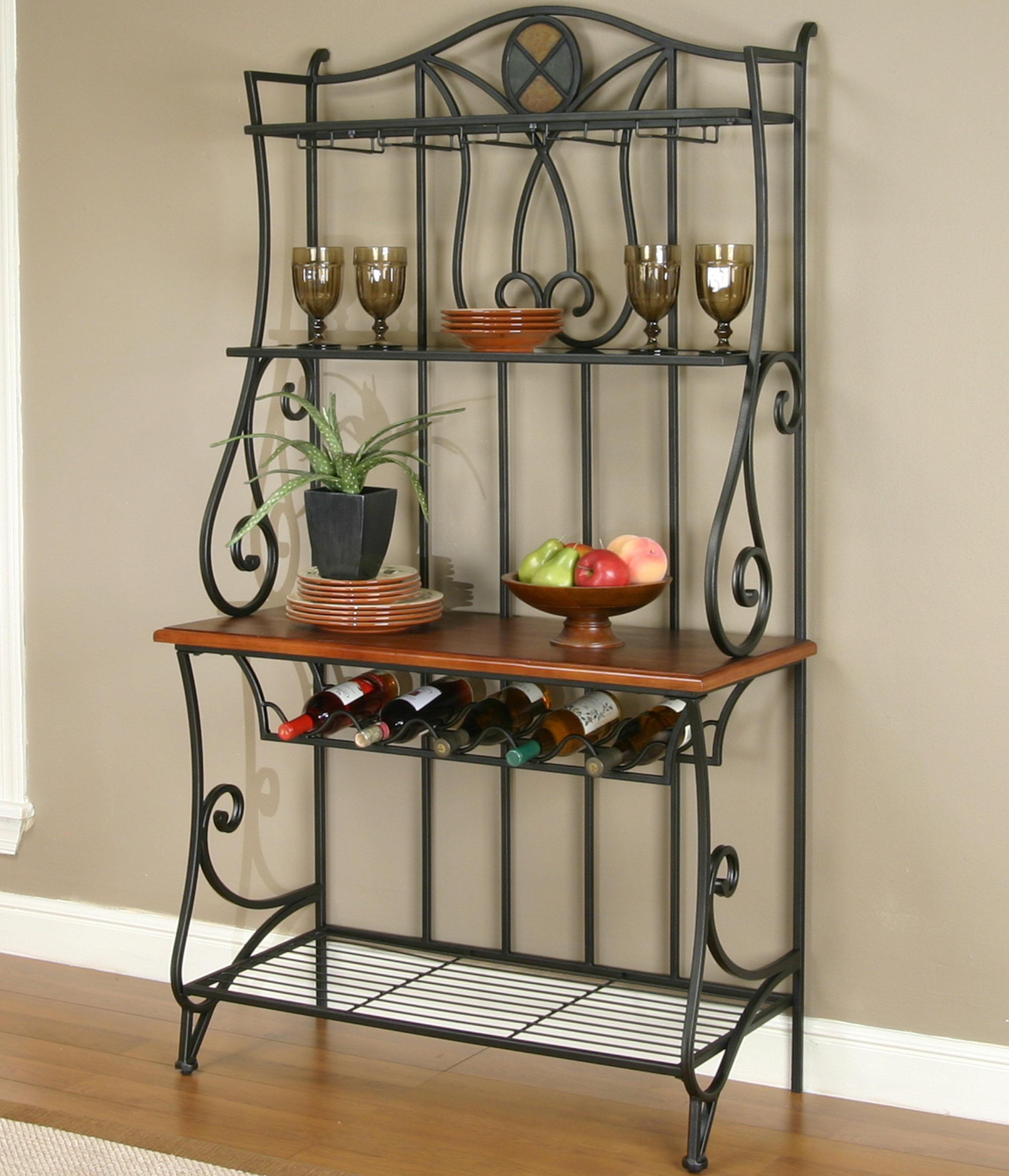 Large Metal Bakers Rack Bakers Rack With Small Dining Rooms