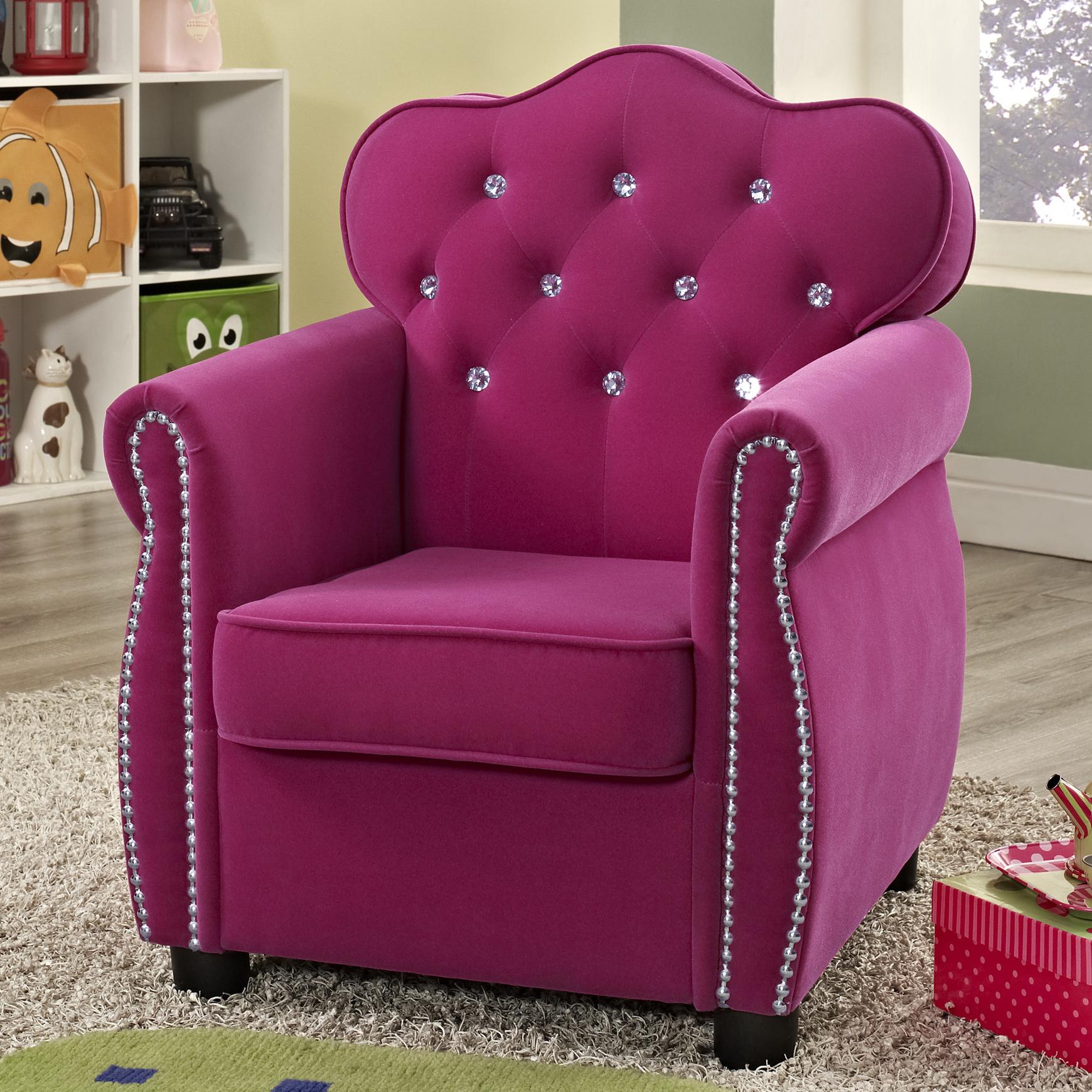 Crown Mark Amelia 7009 Contemporary Pink Kids Chair with