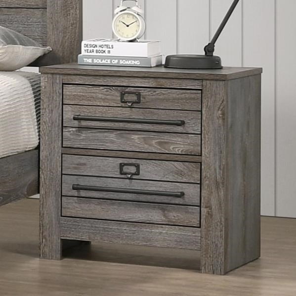Crown Mark Bateson Contemporary 2Drawer Nightstand Value City