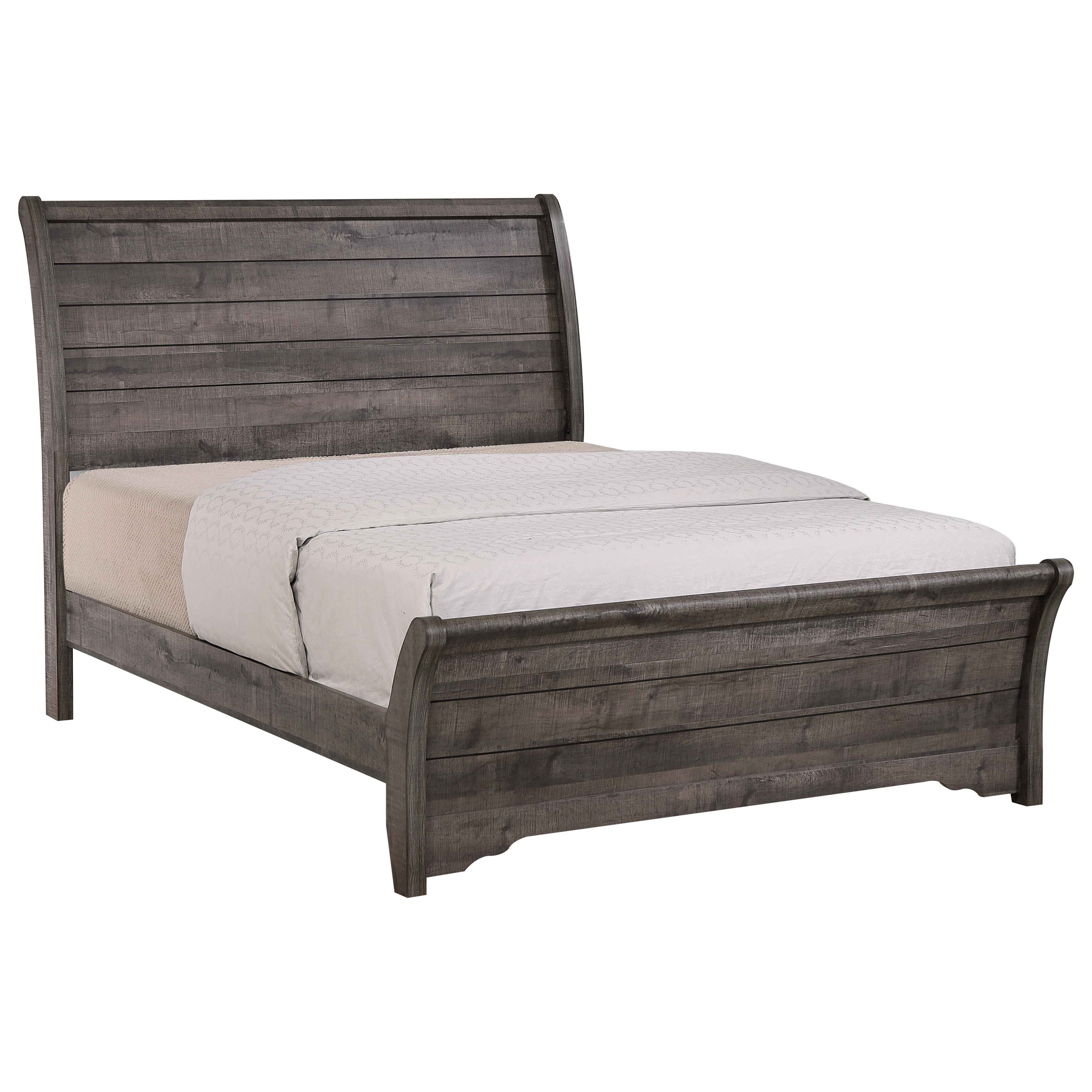 Crown Mark Coralee Transitional Queen Sleigh Bed Royal Furniture