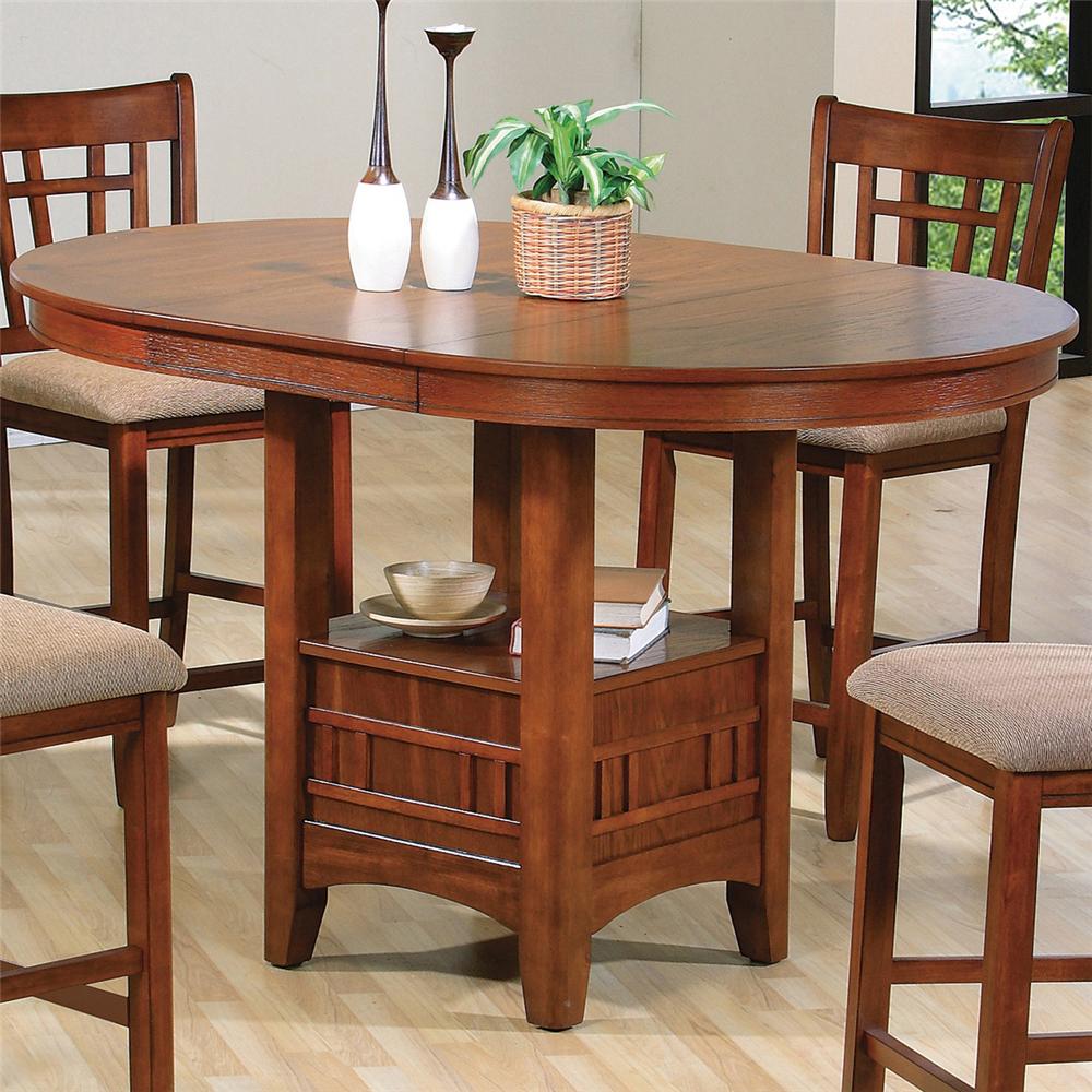 Crown Mark Empire Counter Height Dining Table - Item Number: 2185-OAK ...