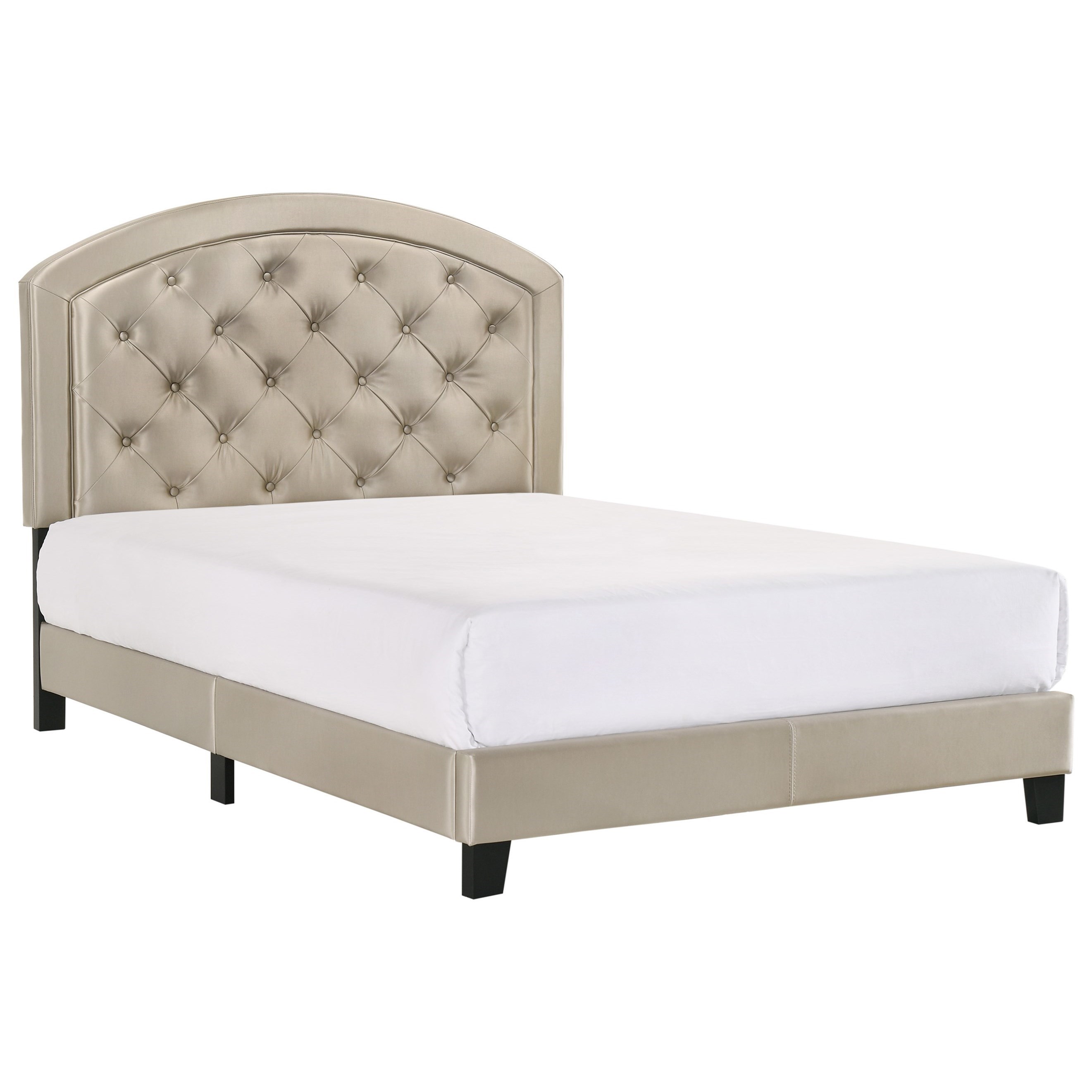 Crown Mark Gaby Full Upholstered Platform Bed with Adjustable Headboard