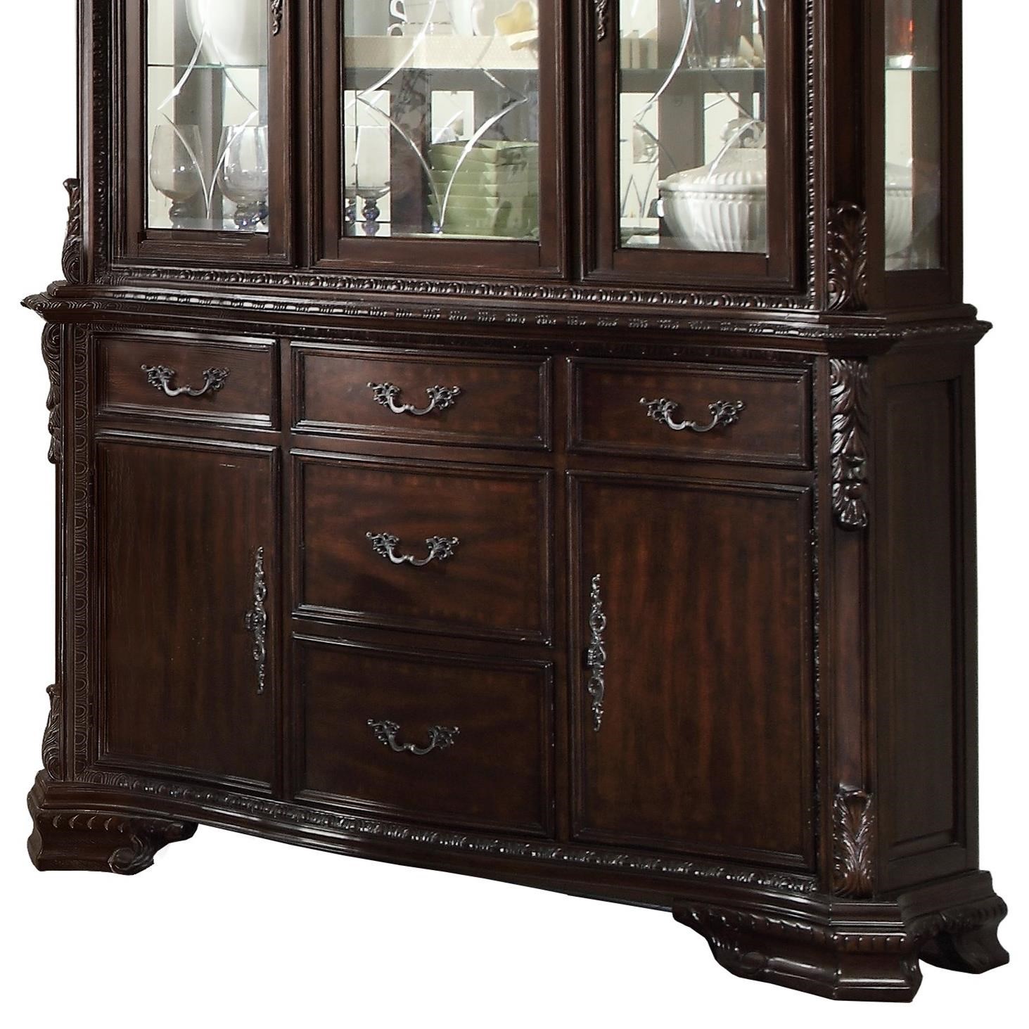 Crown Mark Kiera Traditional Buffet with 5 Drawers and 2 Doors Value