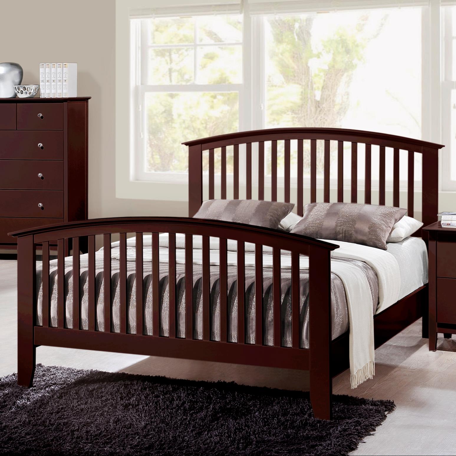 Crown Mark Lawson Queen Slatted Headboard & Footboard Bed Dunk & Bright Furniture Headboard
