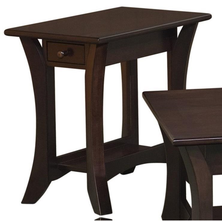 Crystal Valley Hardwoods Catalina CT1624E Chairside Table with Drawer
