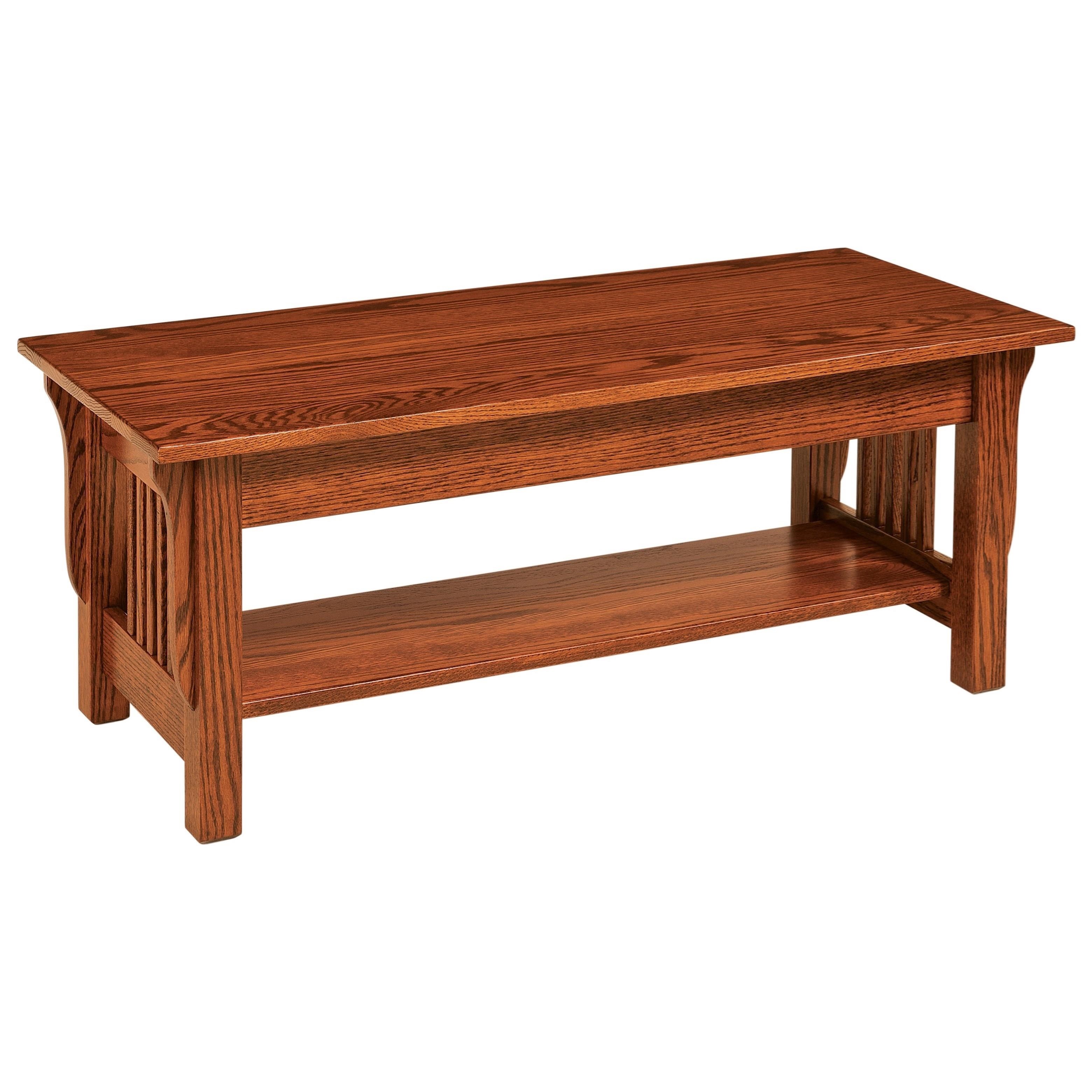 Crystal Valley Hardwoods Leah LE1842C Coffee Table with Shelf Saugerties Furniture Mart