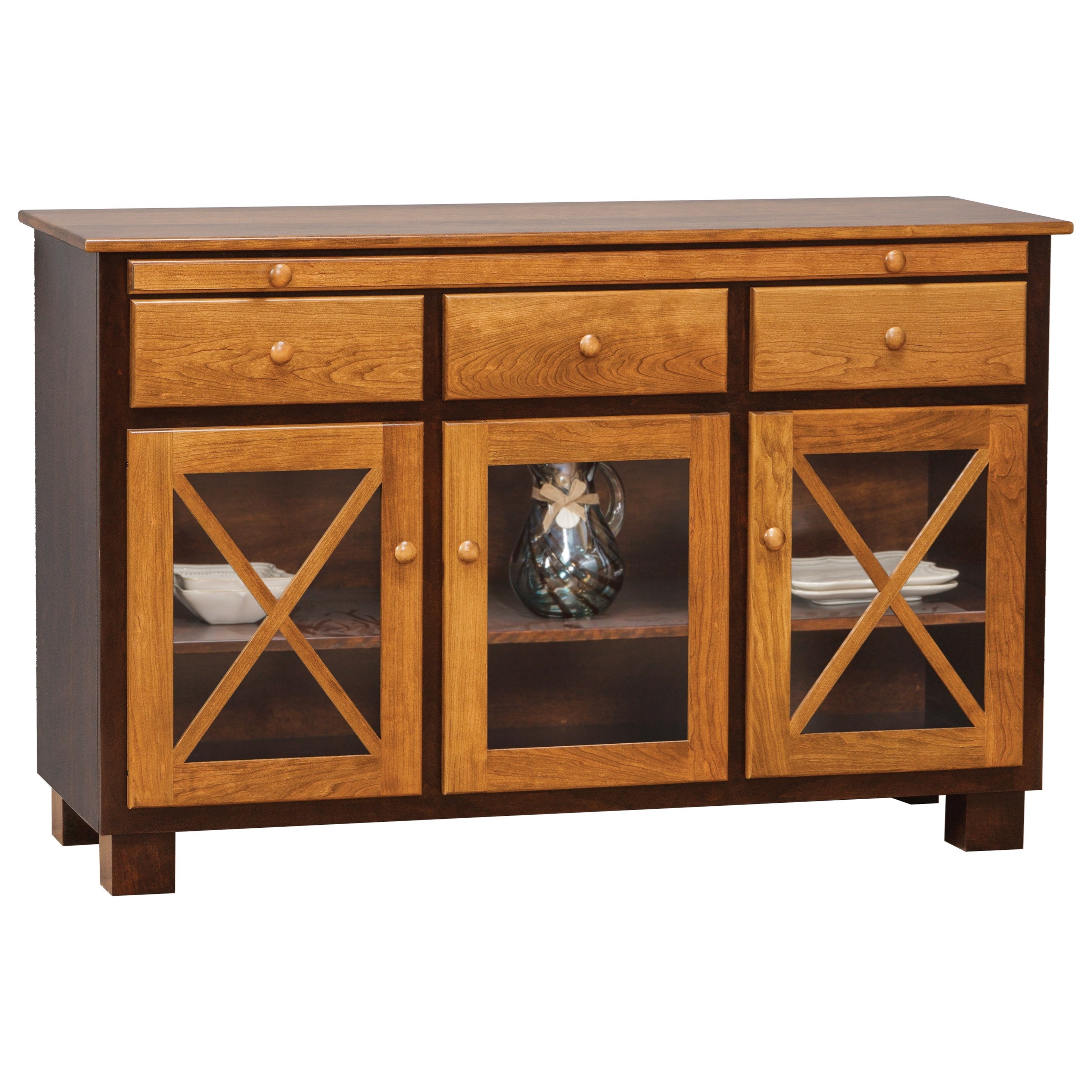 Daniel's Amish Dining Storage Millsdale Server with 3 Doors Conlin's