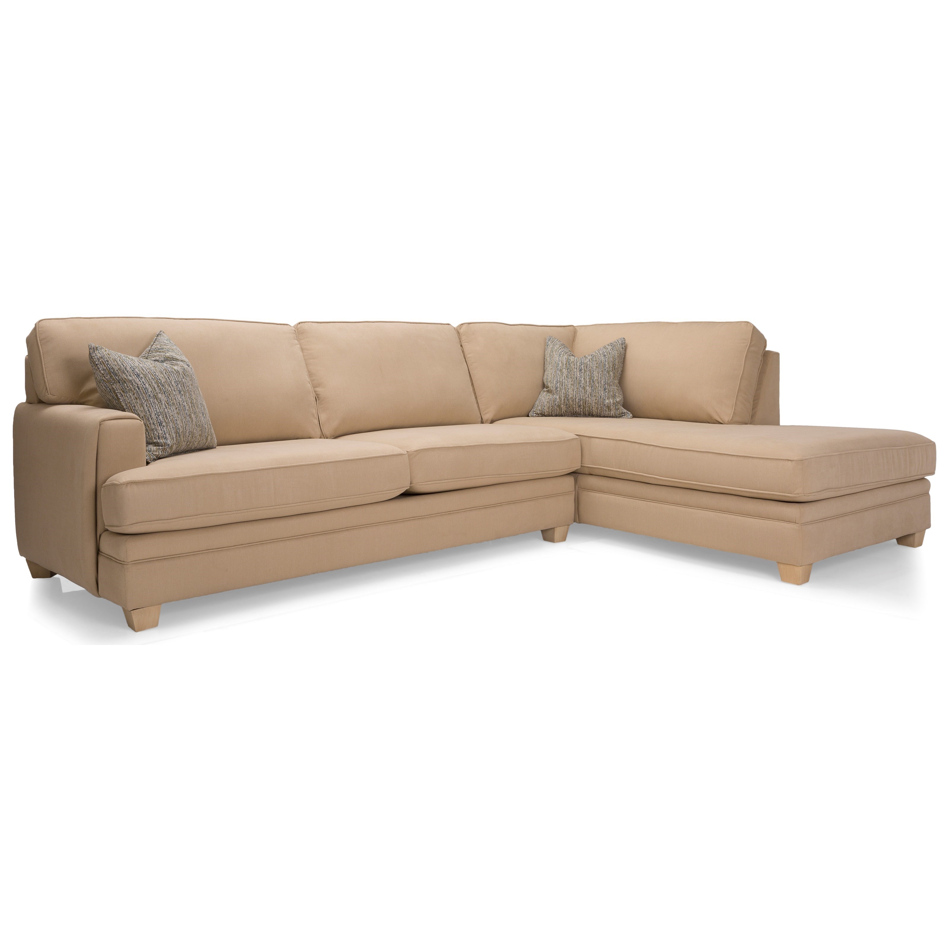 DecorRest 2697 Casual LShaped Sectional Sofa with Chaise Johnny