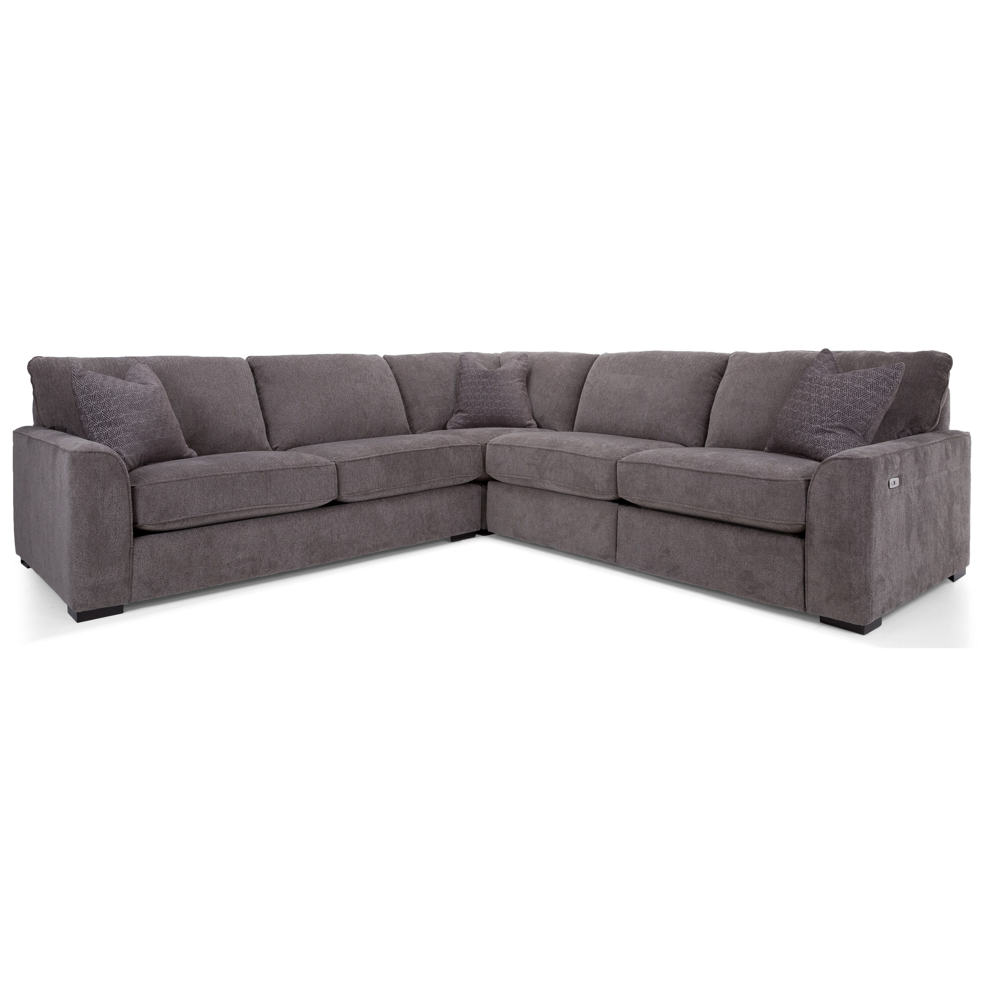 DecorRest 2786 278607+05+M2786P06 3Piece Reclining Sectional Sofa
