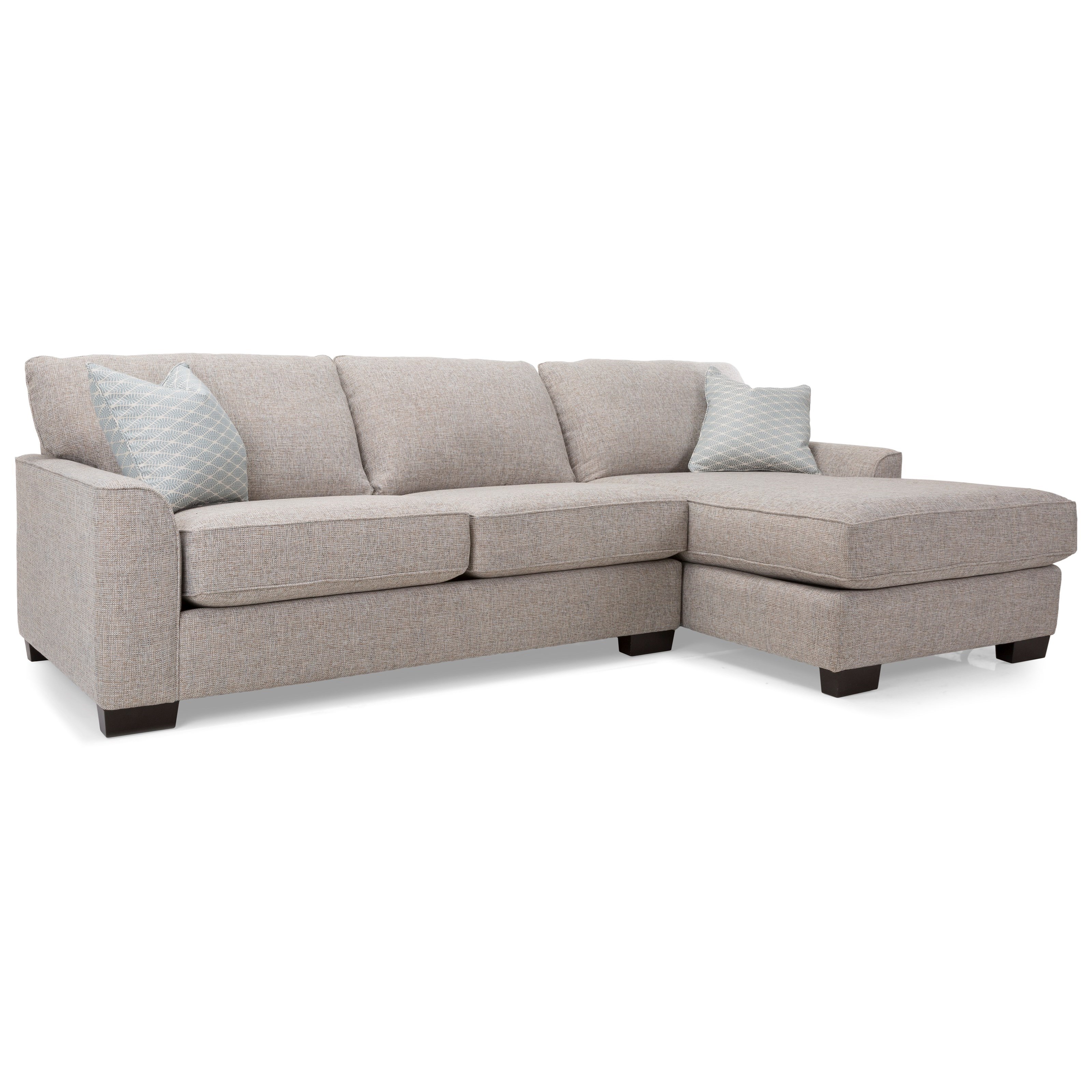 DecorRest 2786 Chaise Sofa Sectional with Track Arms Wayside
