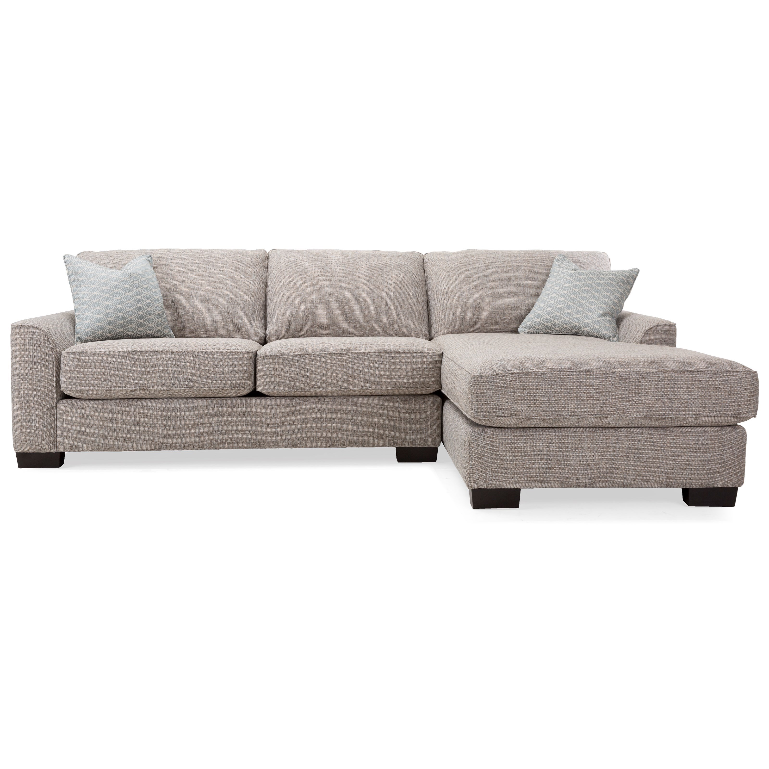 DecorRest 2786 Chaise Sofa Sectional with Track Arms Wayside