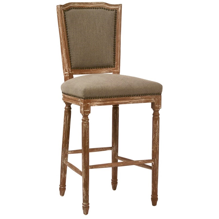 Dovetail Furniture Arras DOV1521BS Arras Bar Stool with Nail Head