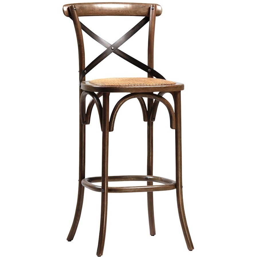 Dovetail Furniture Portebello Portebello Bar Stool with Steel X Back