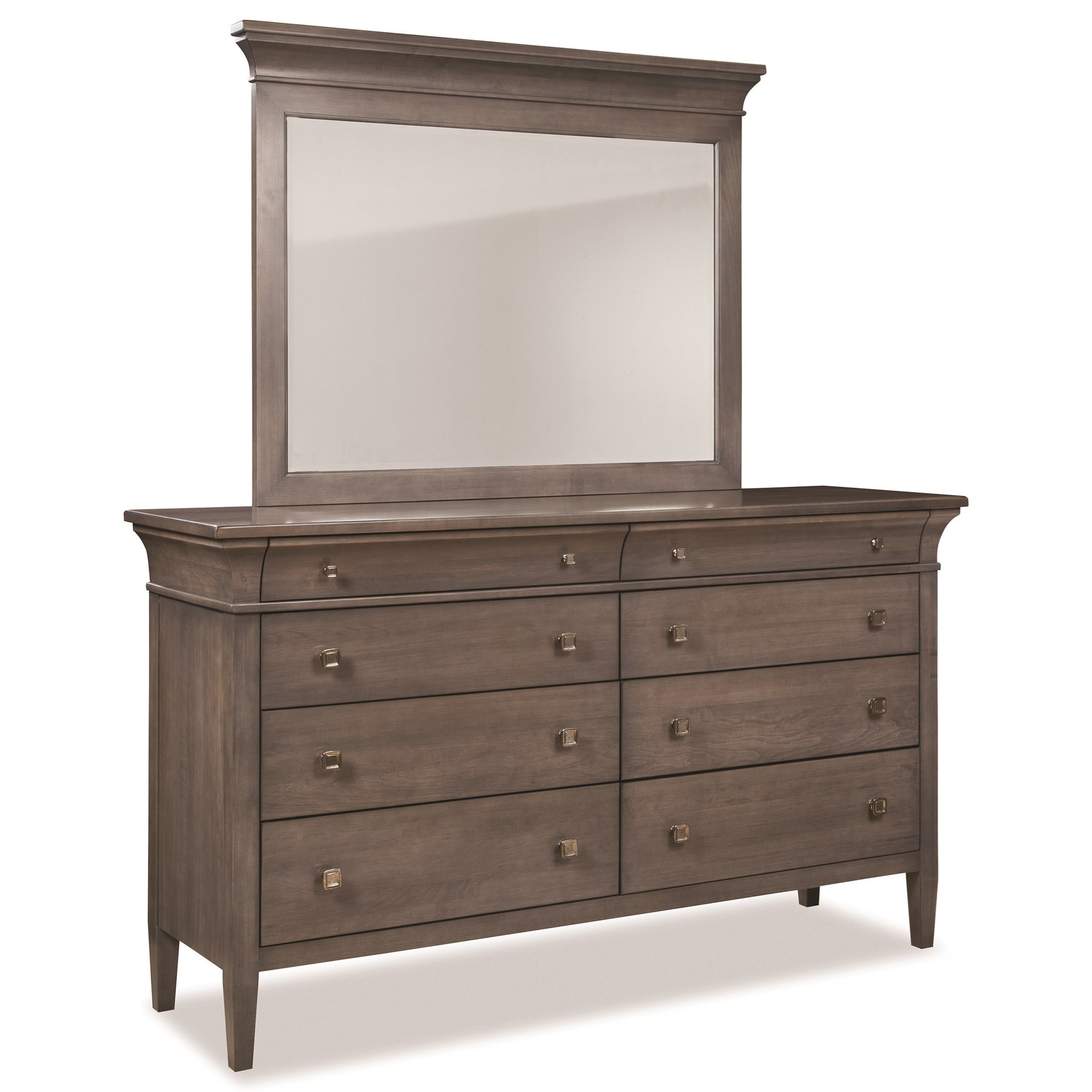 Durham Prominence Dresser and Mirror Set with Soft Close Drawers