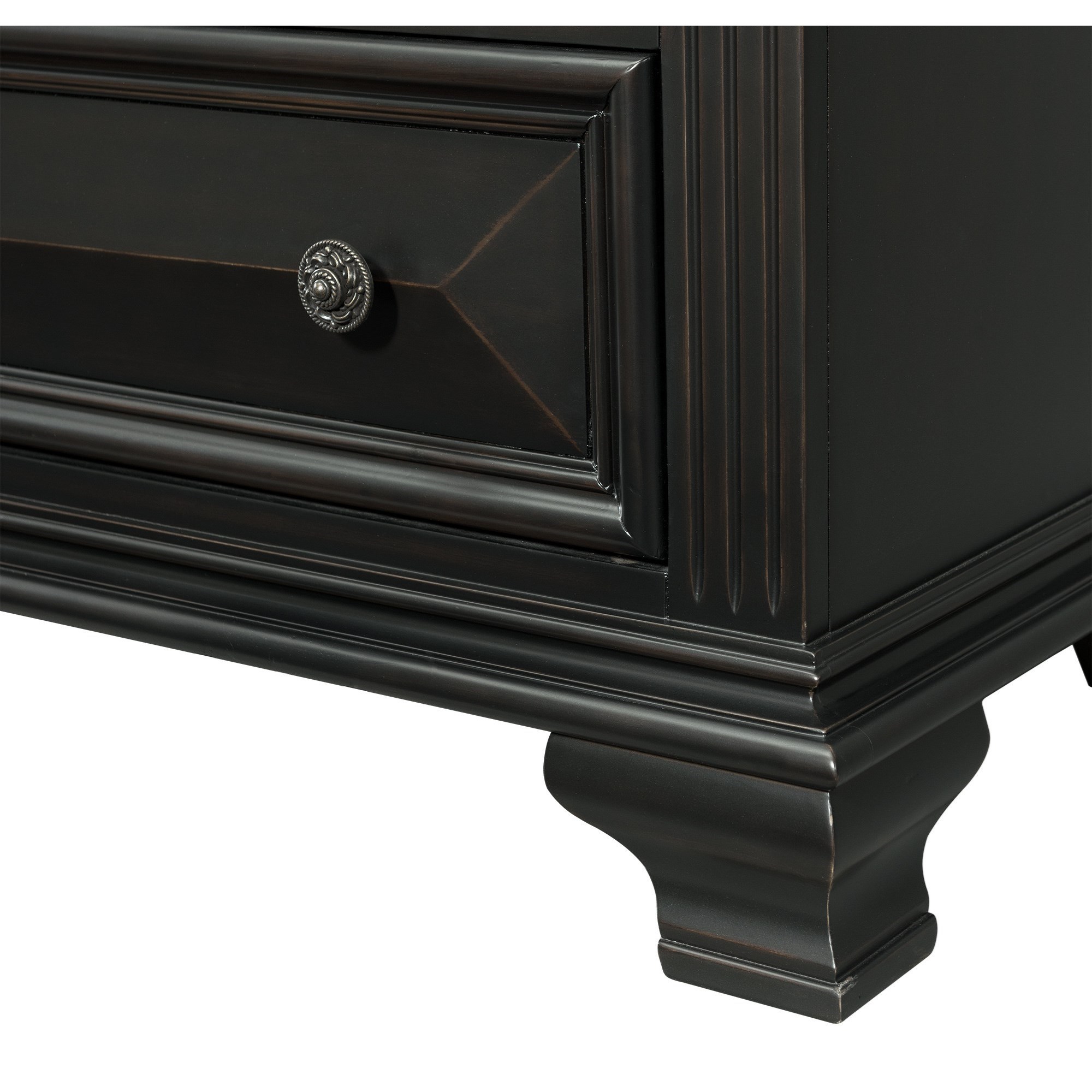 Elements Calloway Traditional Dresser and Mirror Set Royal Furniture