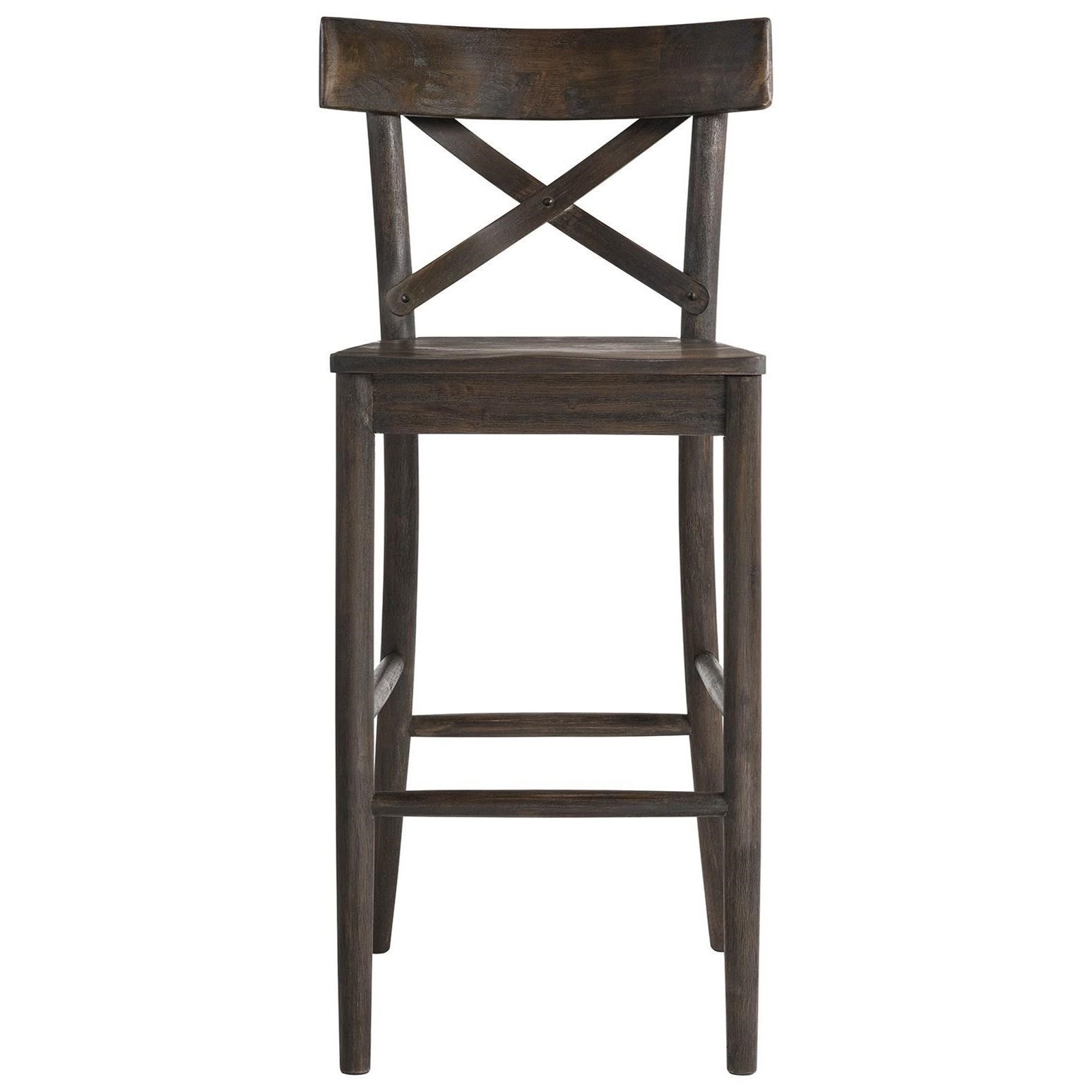 Elements Coronado Rustic 30" Bar Stool with XBack Design Royal