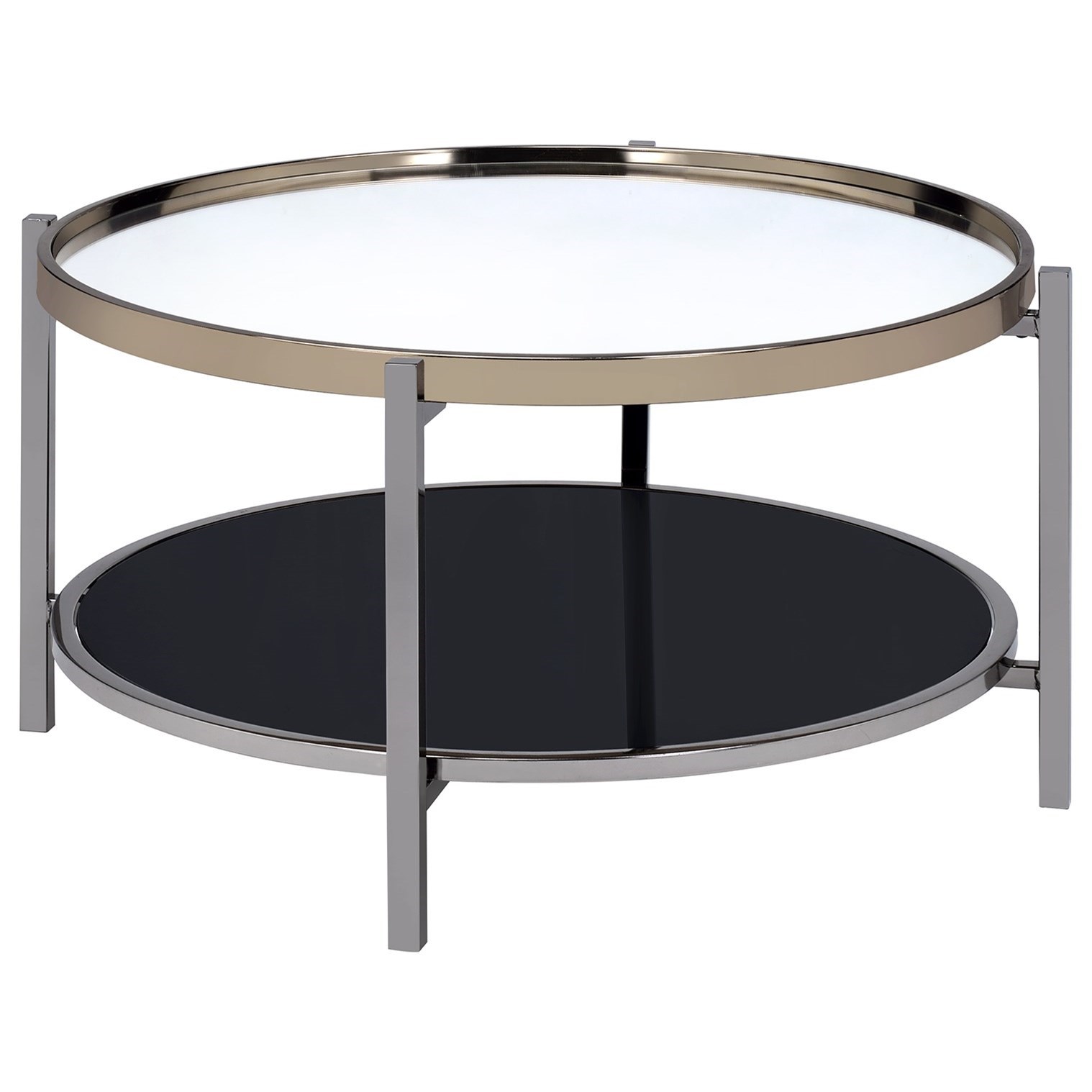 Elements International Edith CEH100CTE Contemporary Round Coffee Table