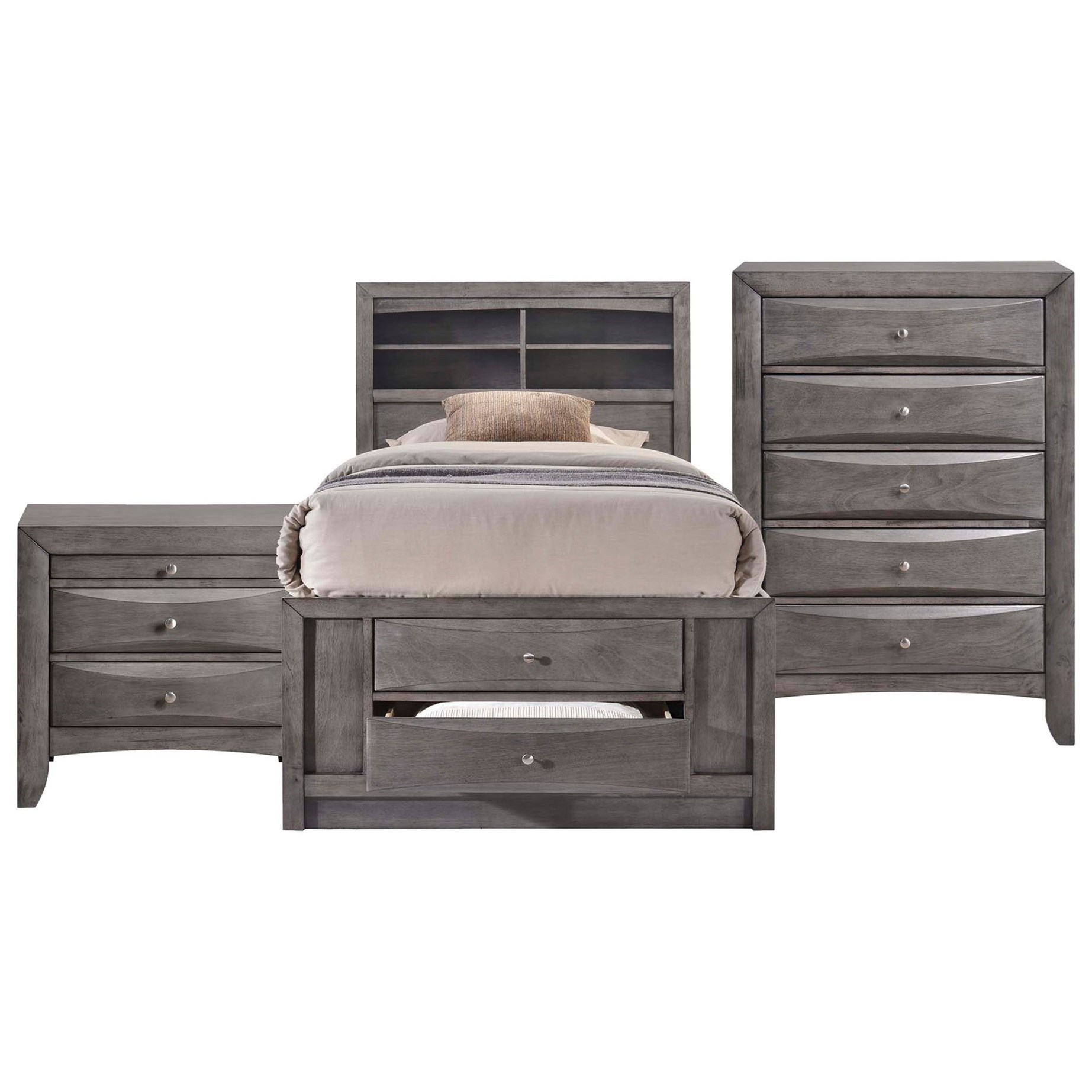 Elements International Emily EG170FB3PC Full 3Piece Bedroom Group