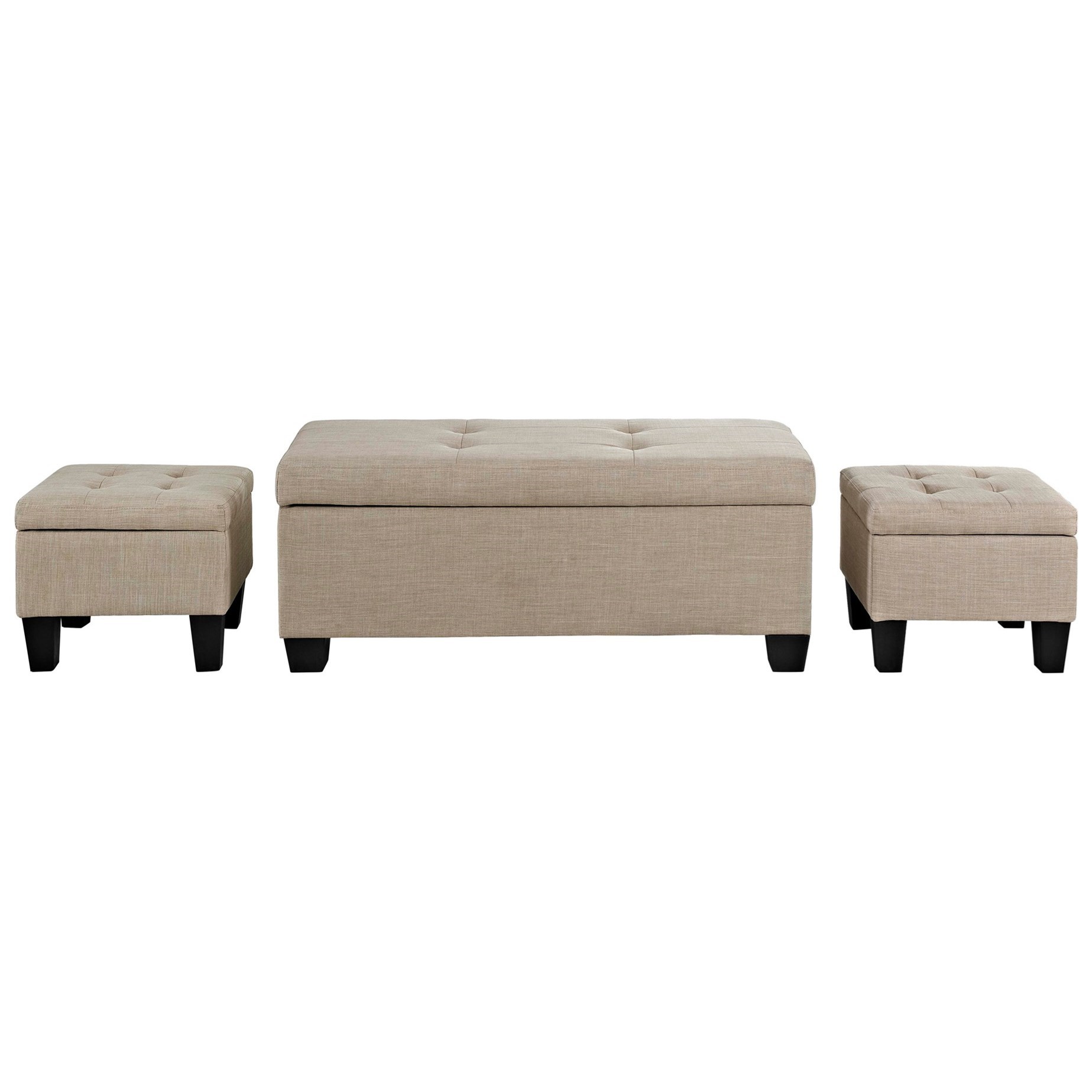 Elements Ethan Contemporary 3Pack Storage Ottoman Royal Furniture