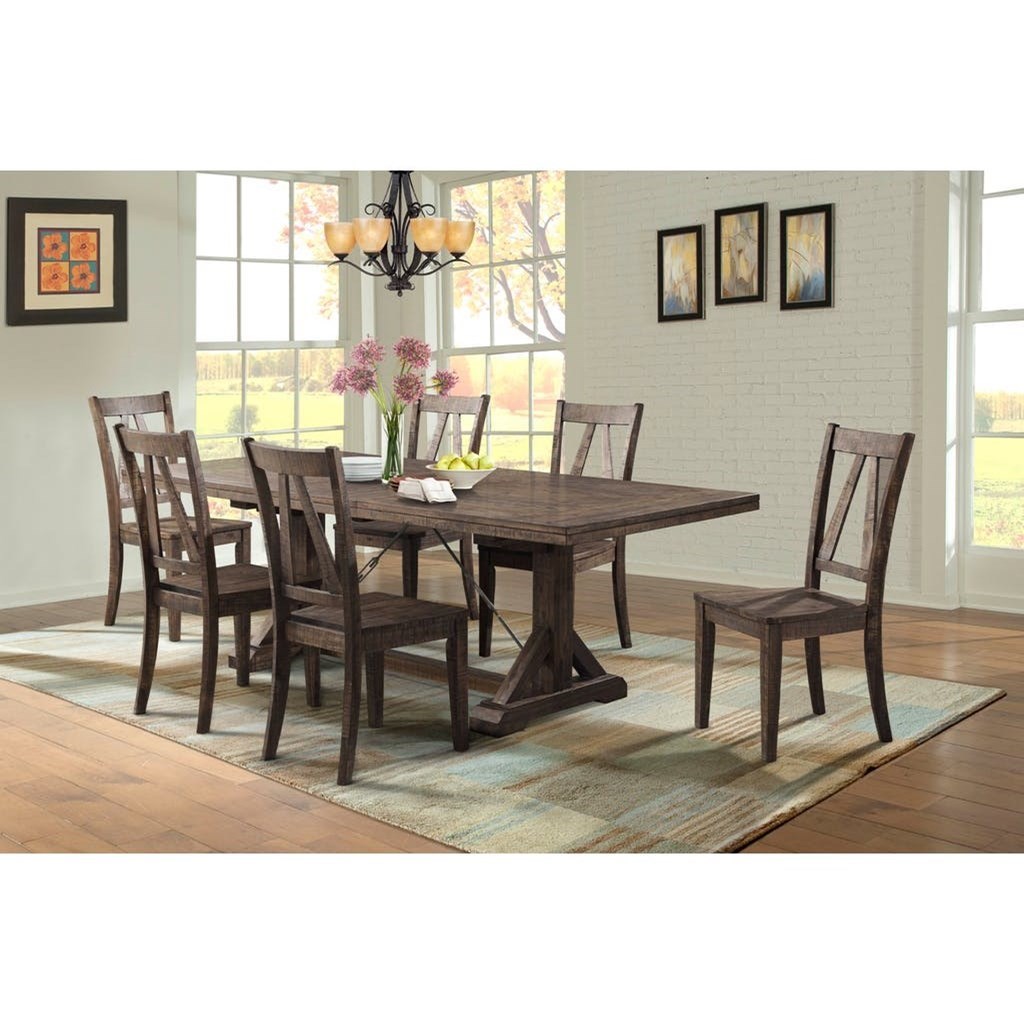 Elements Finn Trestle Dining Table with 18" Leaf Royal Furniture