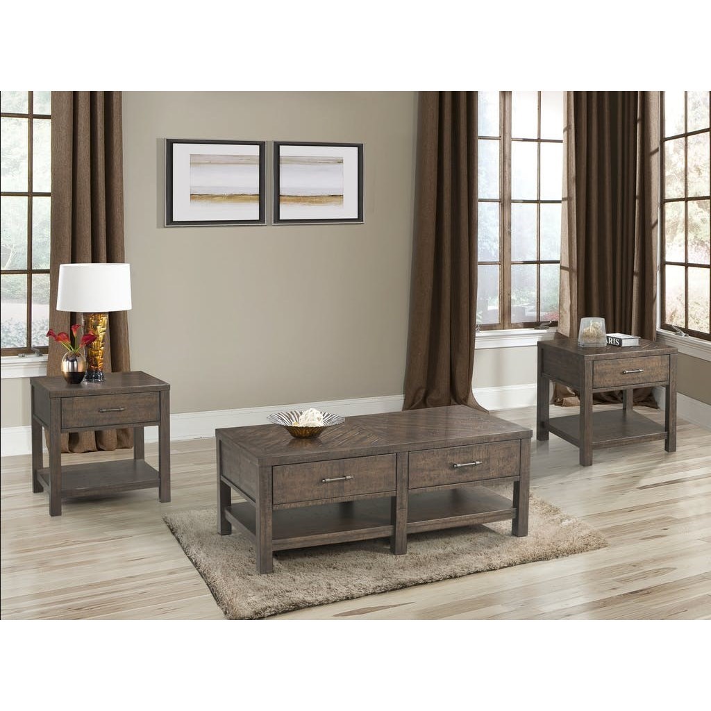 Elements Jax Rustic End Table Royal Furniture End Tables