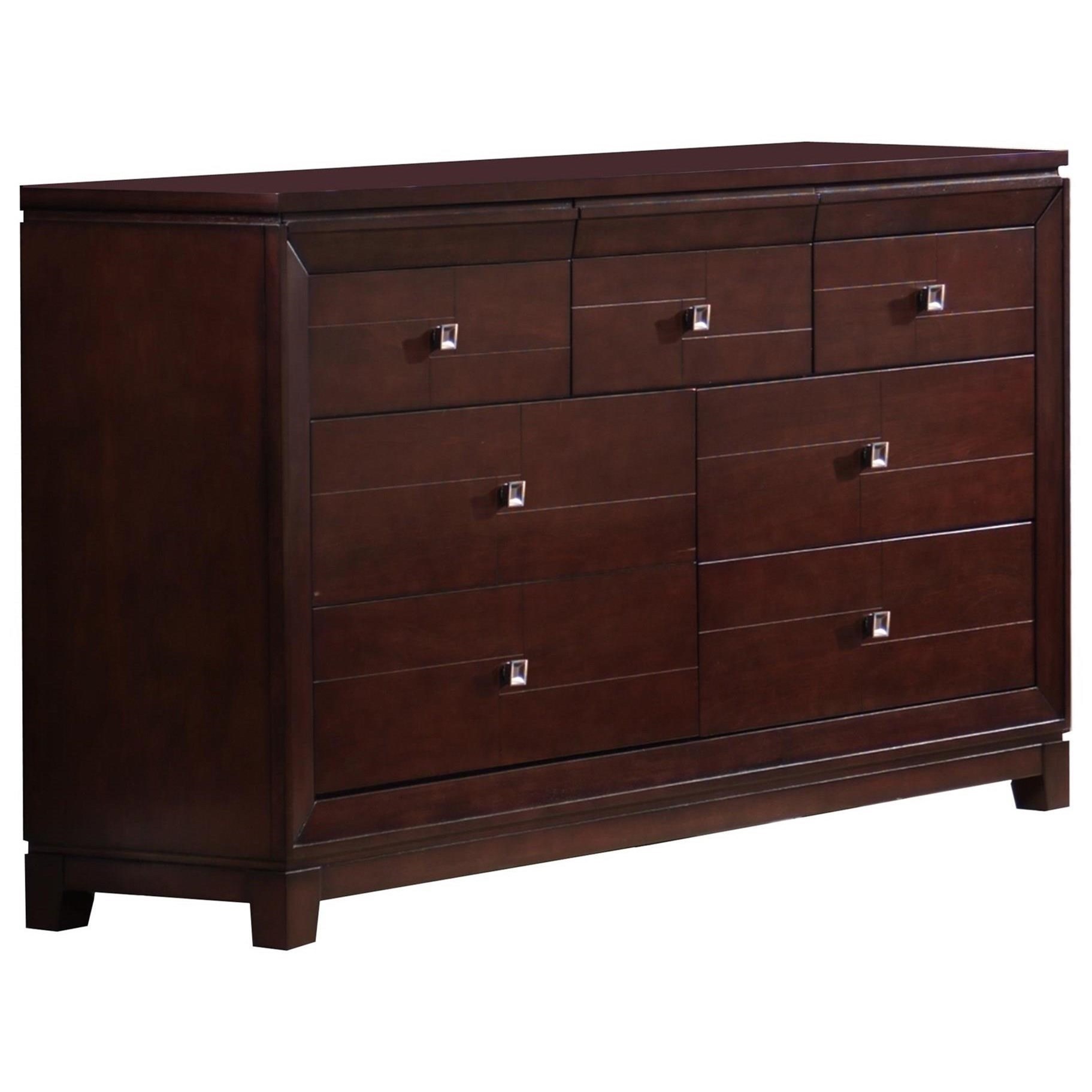 Elements London Casual 7Drawer Dresser with FeltLined Drawers Royal