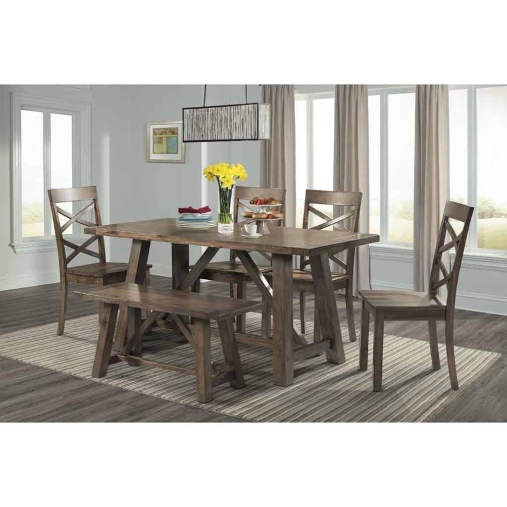 Elements International Renegade Rustic Six Piece Dining Set Miskelly