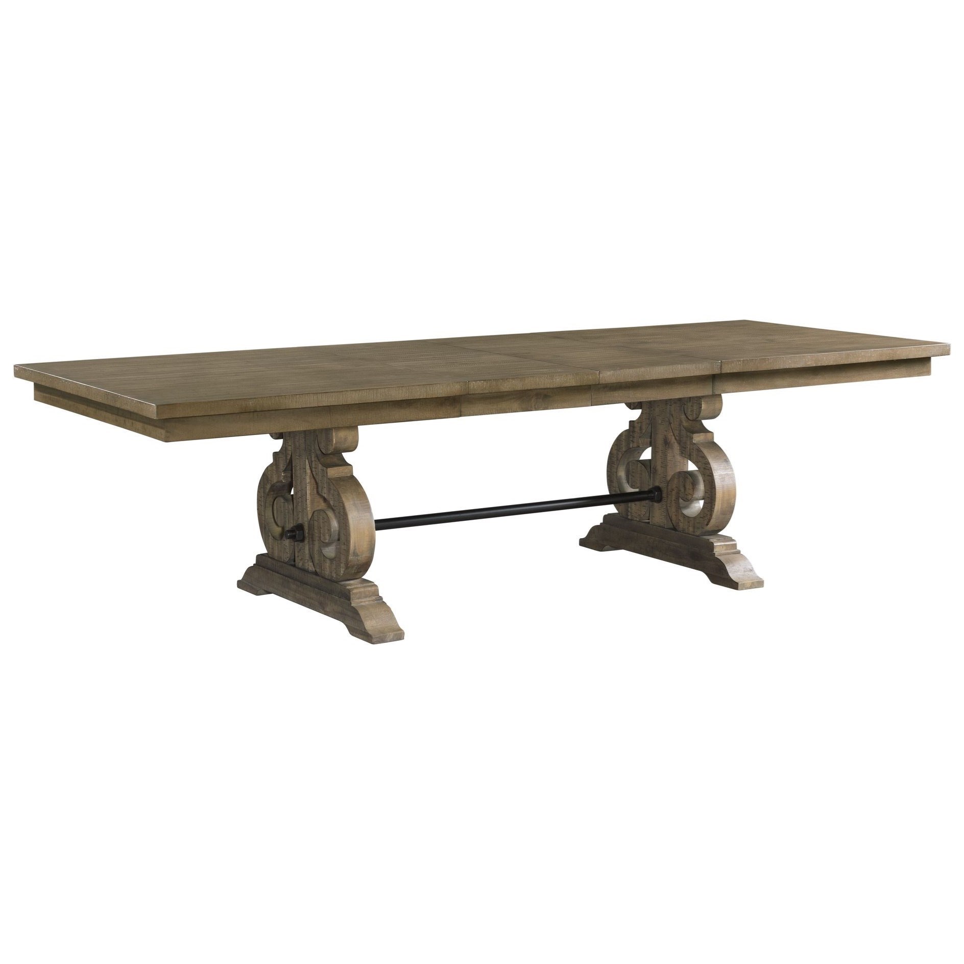 Elements International Stone Dining Table with Decorative Scroll