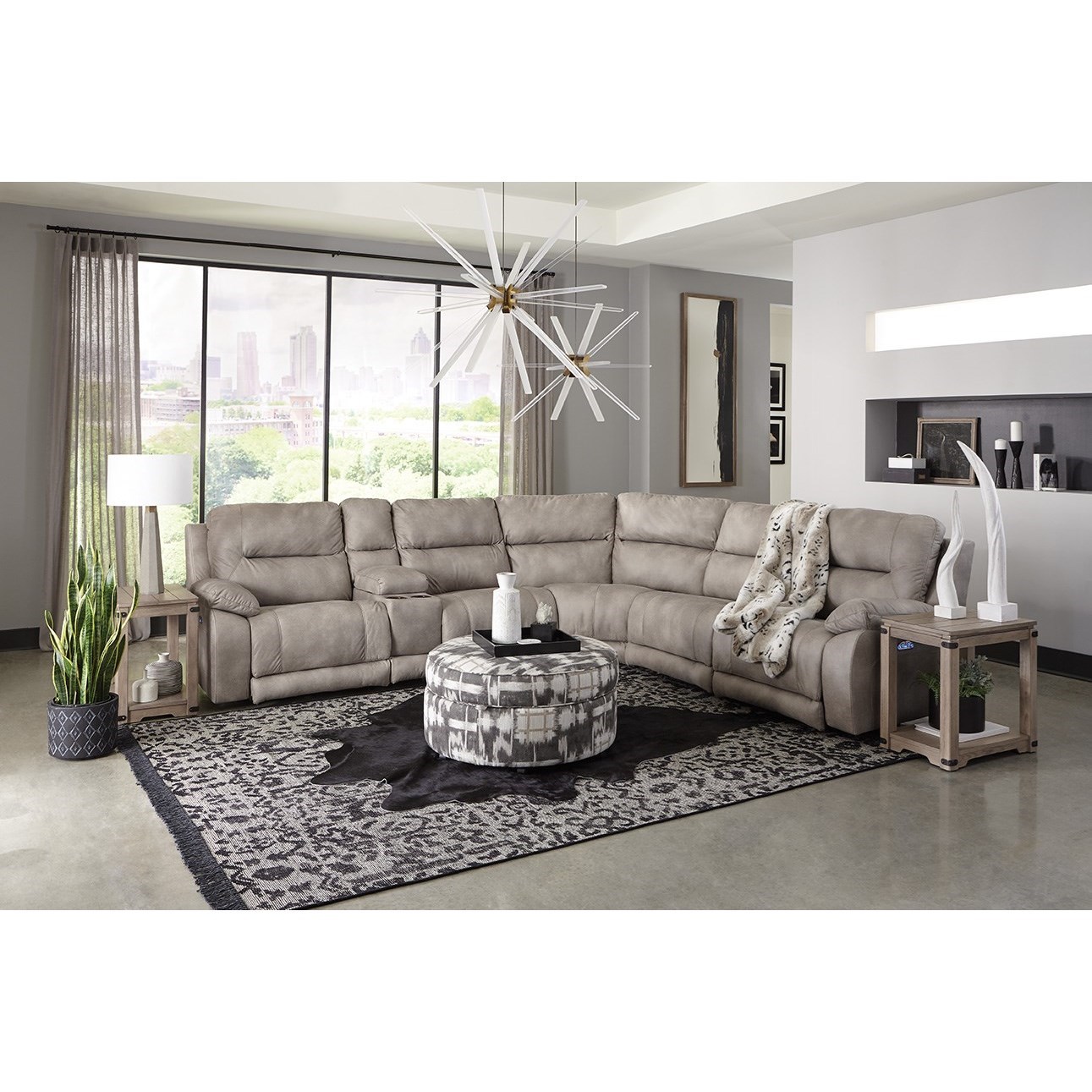 England EZ9K00 Casual Reclining Sectional with Pillow Arms Find Your