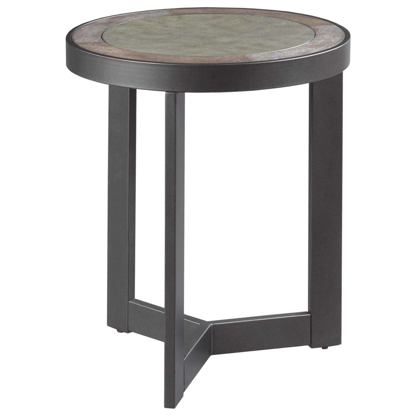 England H650 Contemporary Round End Table Sadler's Home Furnishings Occ End Tables