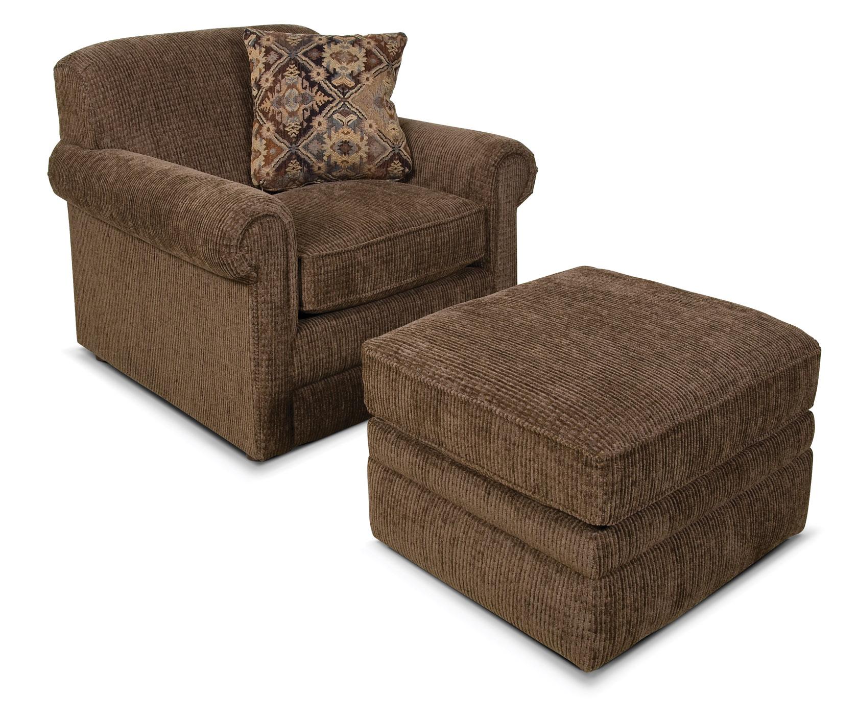 England Savona Chair and Ottoman Combo Dunk & Bright Furniture Chair & Ottoman