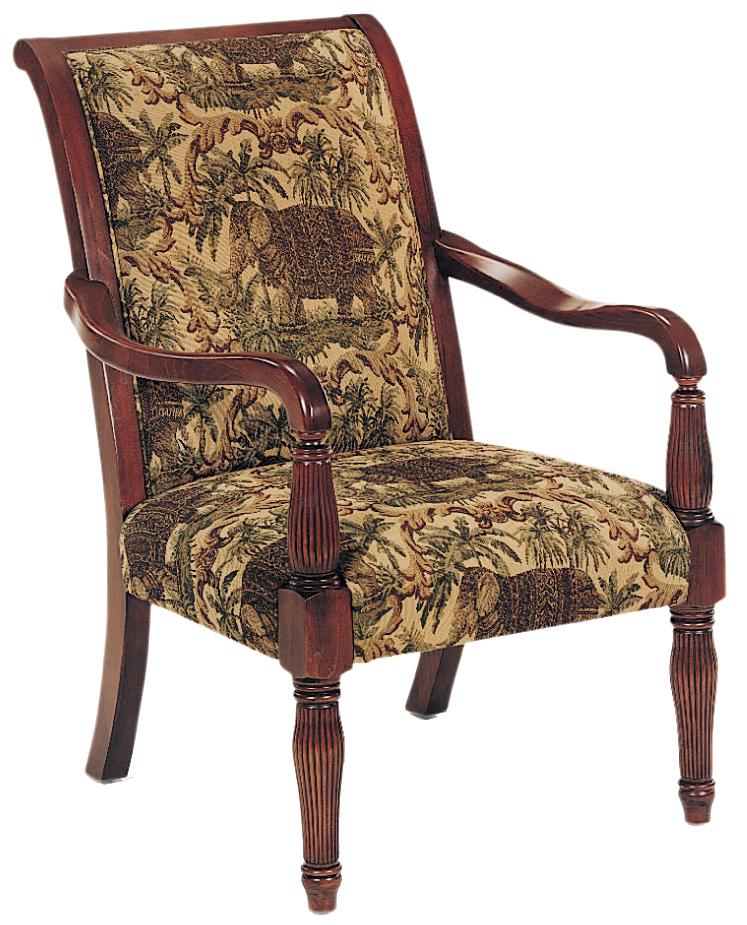 Fairfield Chairs Exposed Wood Chair with Elegant Spindle Arms Story